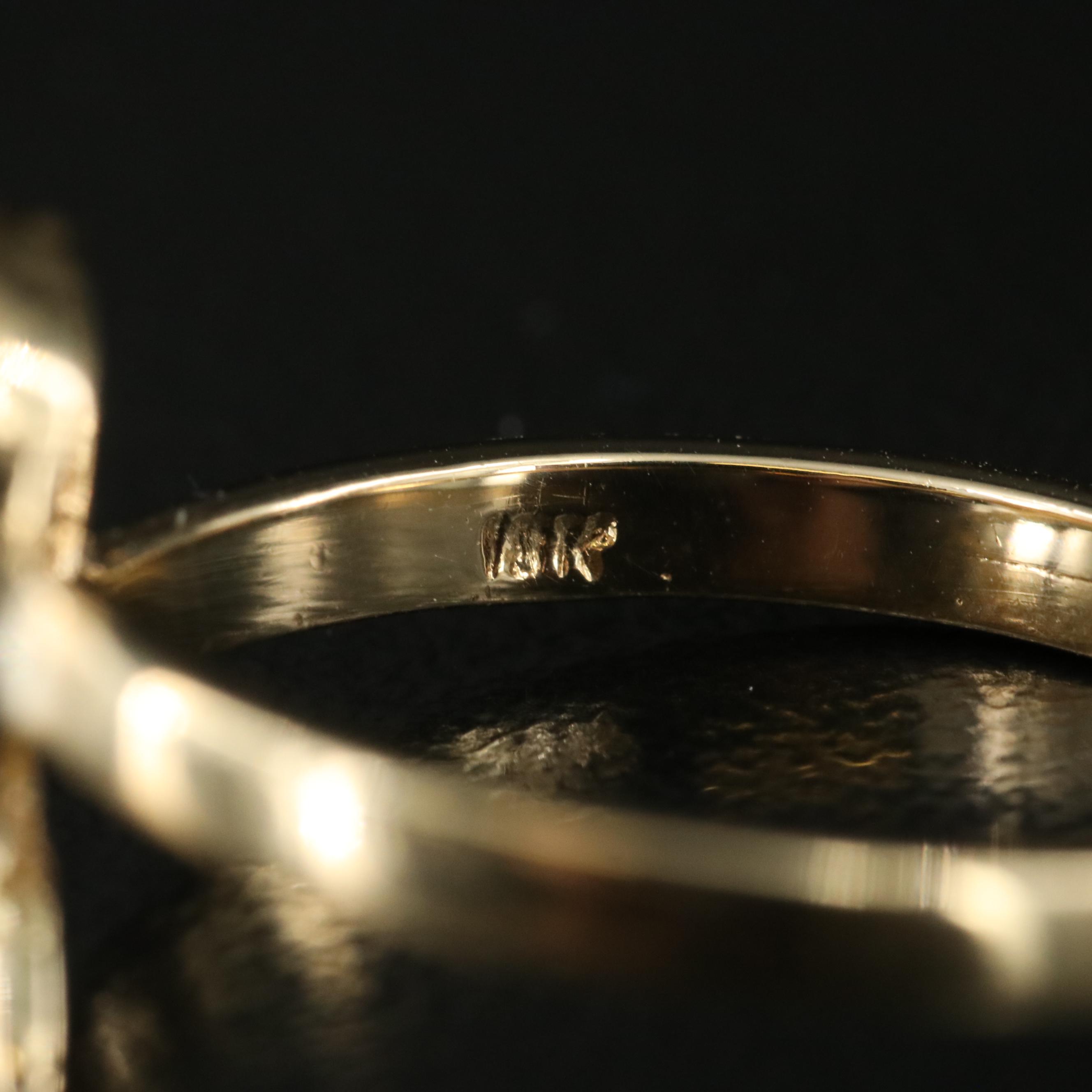 18K Garnet and Cubic Zirconia Ring