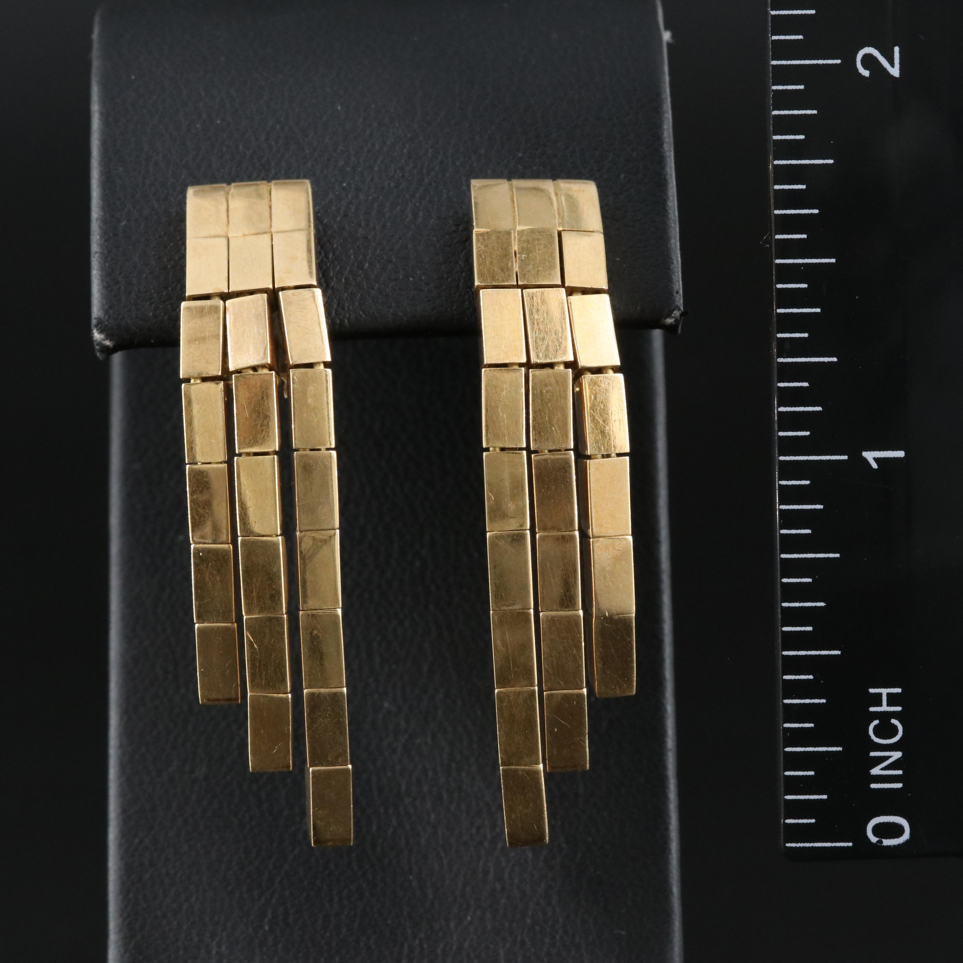 Italian 18K Fringe Earrings