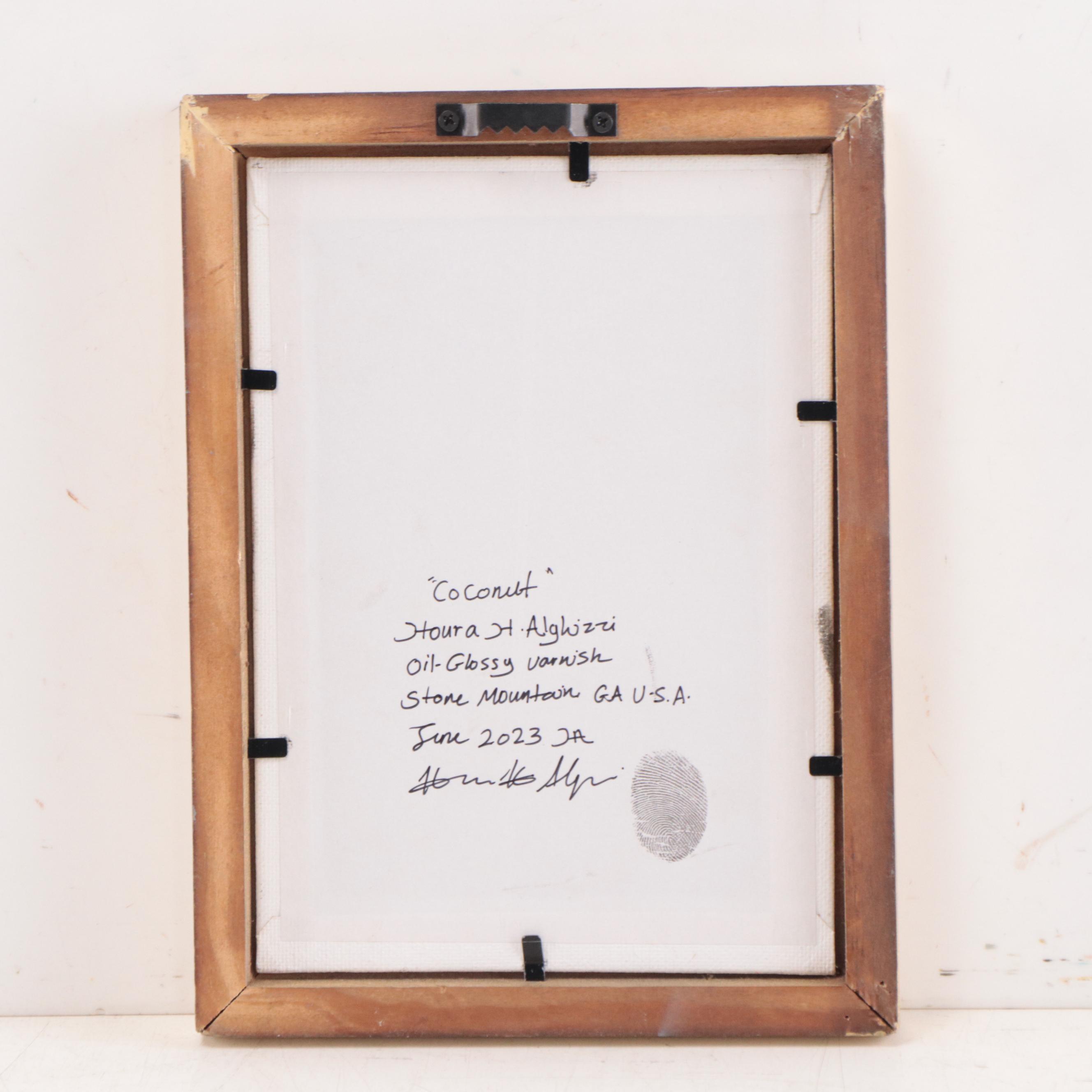 Houra H. Alghizzi Oil Painting "Coconut," 2023