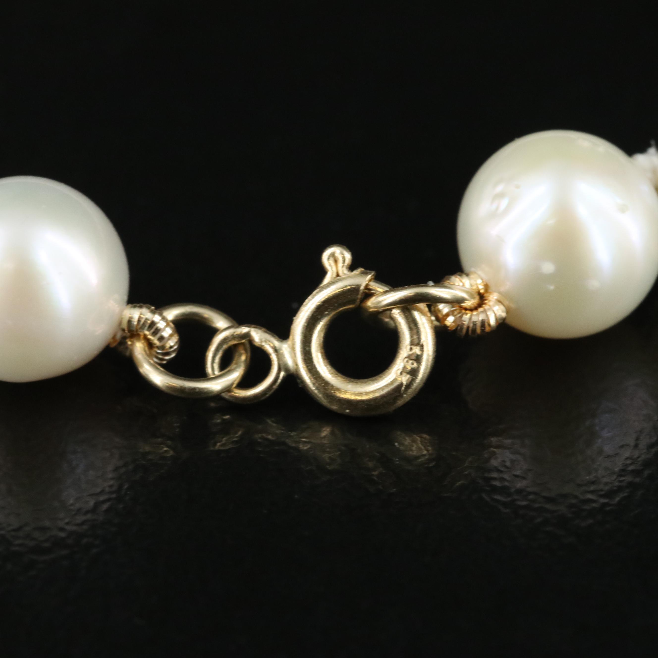 Pearl Necklace with 14K Clasp