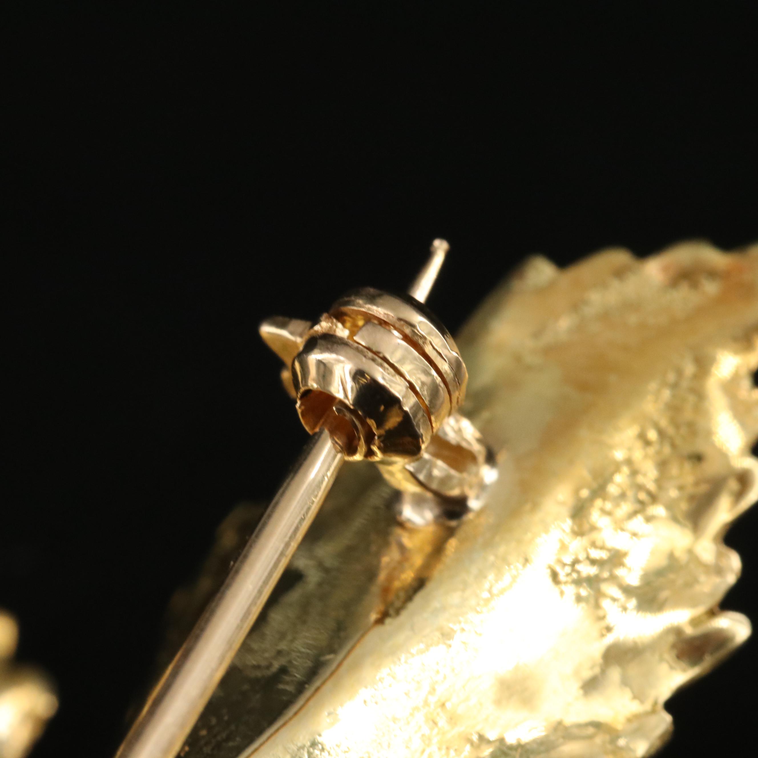 Tiffany & Co. 18K 0.14 CTW Diamond Maple Leaf Brooch