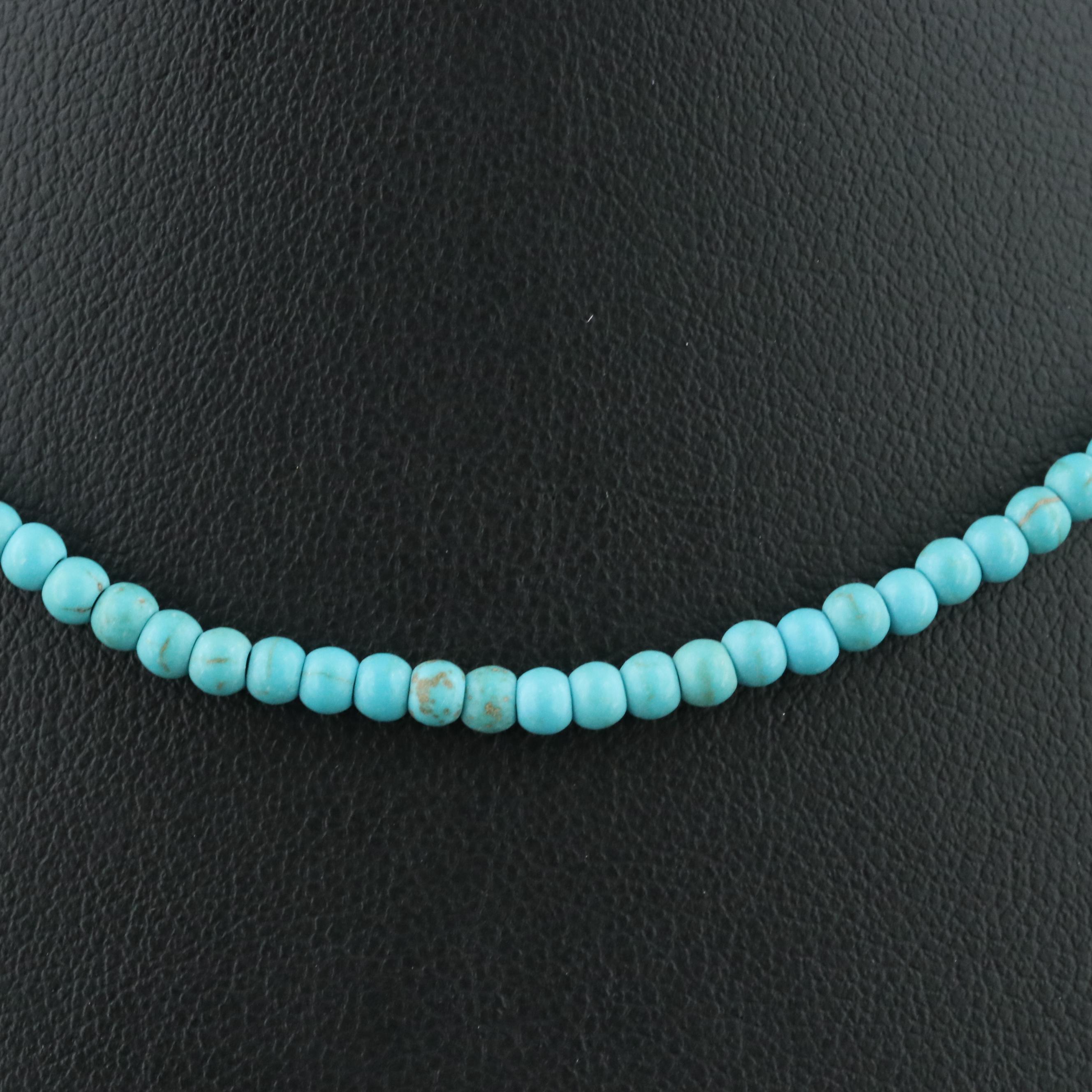 Turquoise Beaded Necklace with 14K Clasp