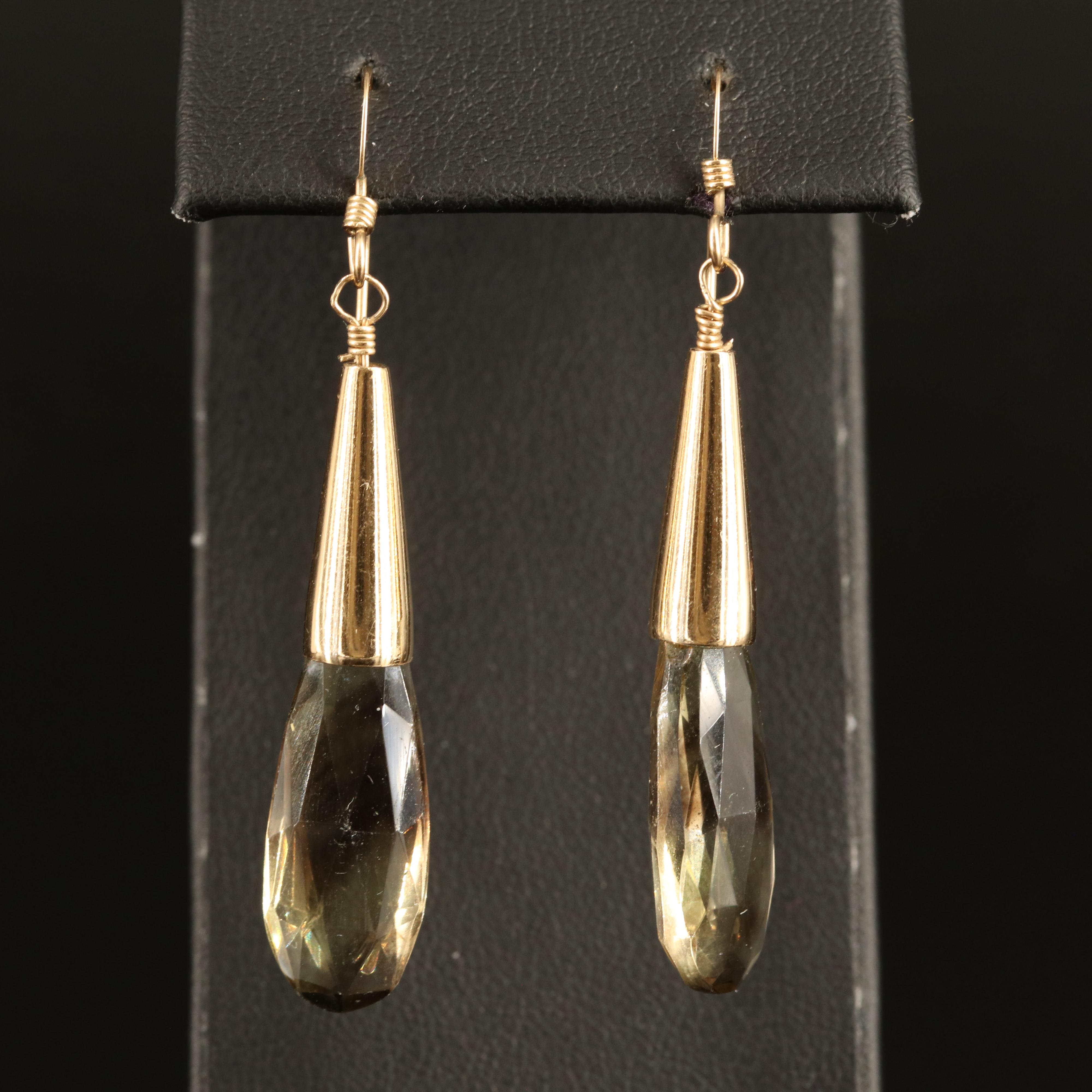 Quartz Pendulum Earrings
