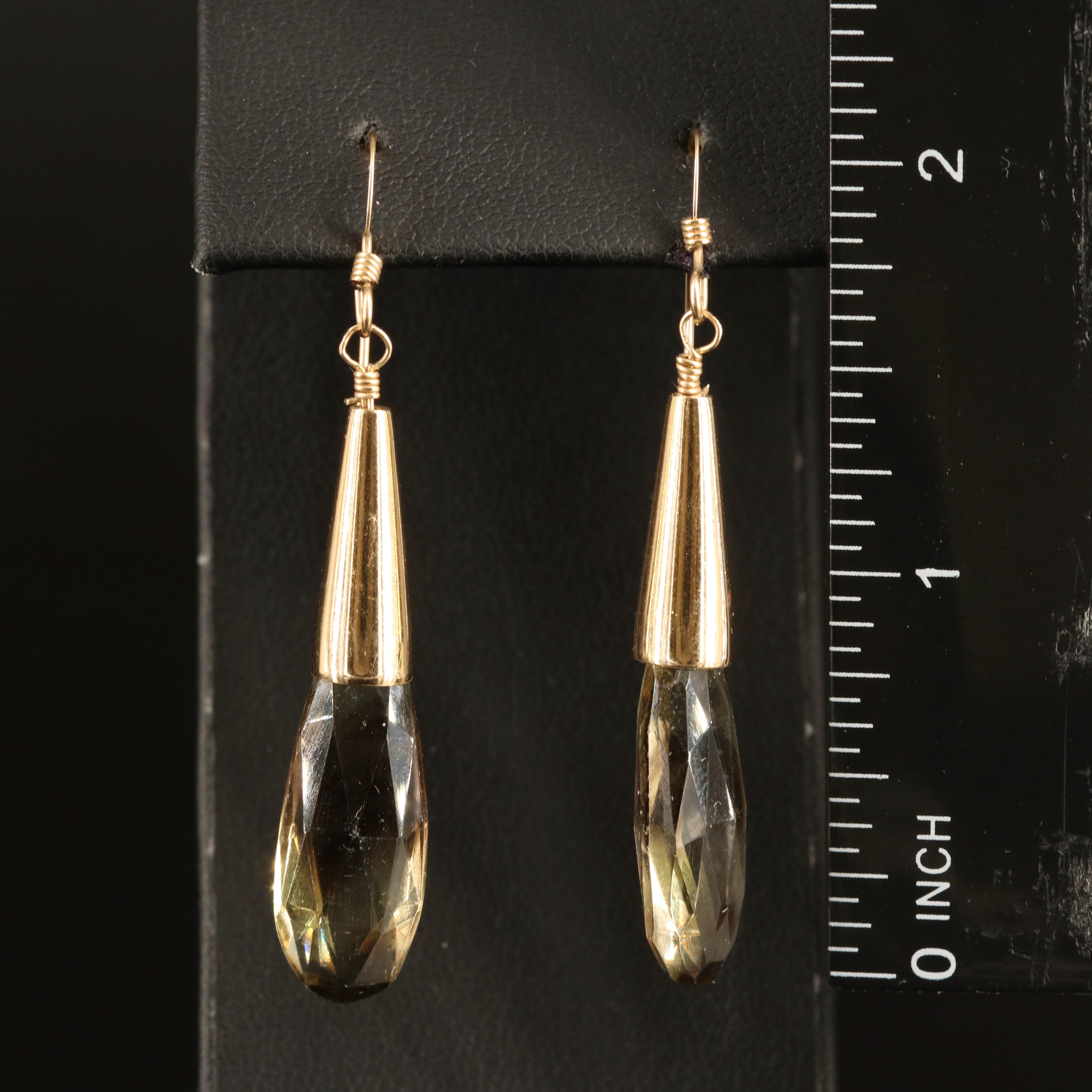 Quartz Pendulum Earrings