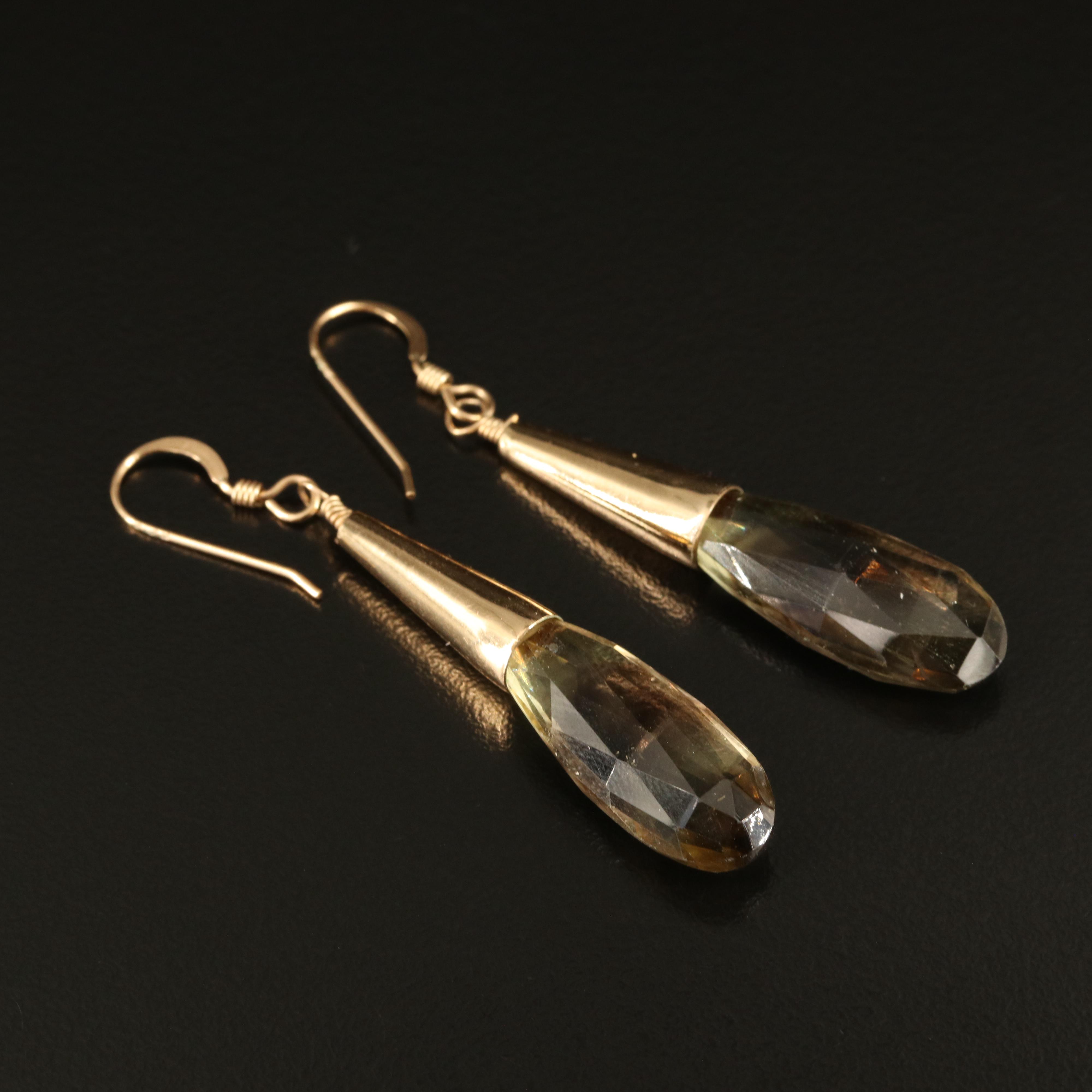 Quartz Pendulum Earrings