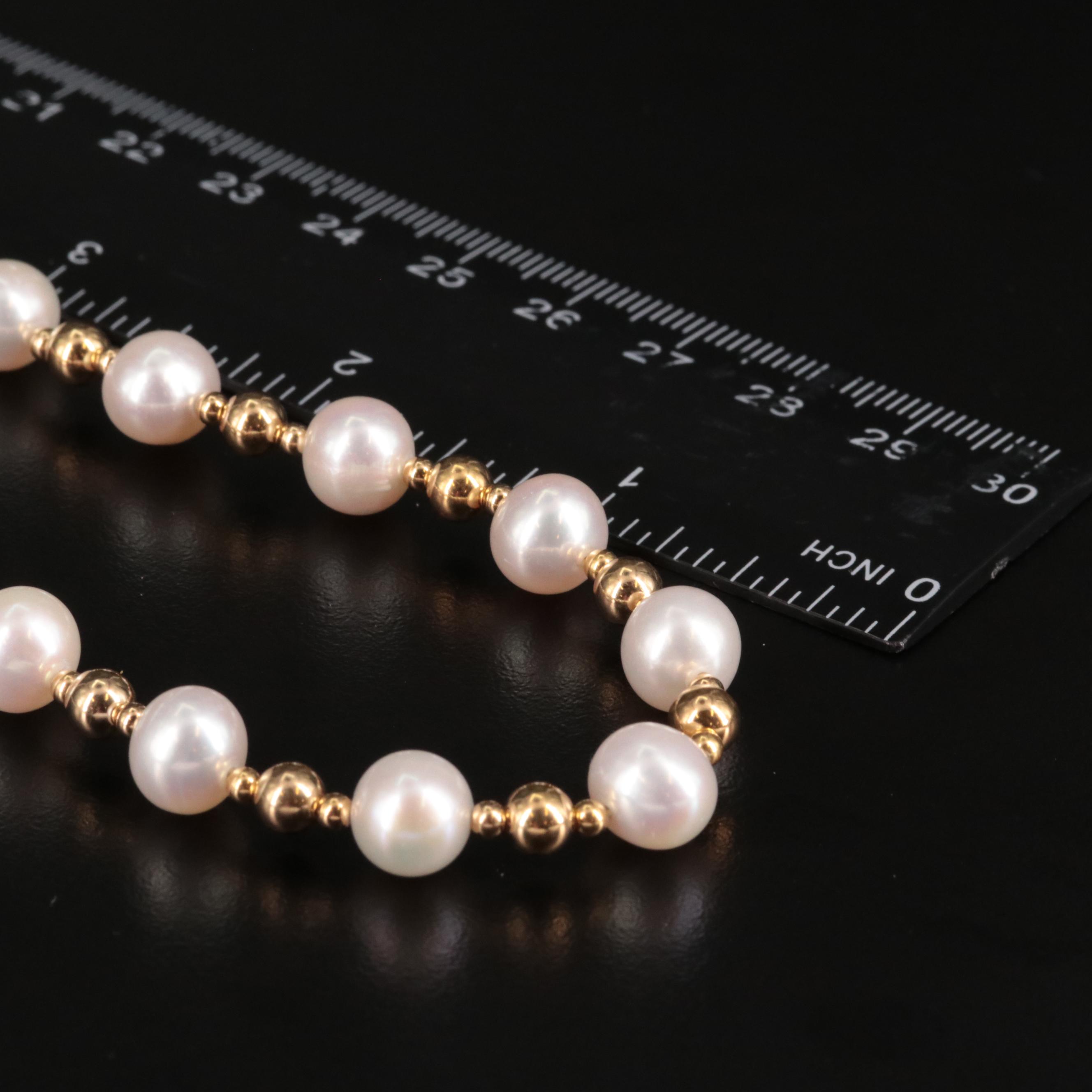 Sterling Bead and Pearl Necklace