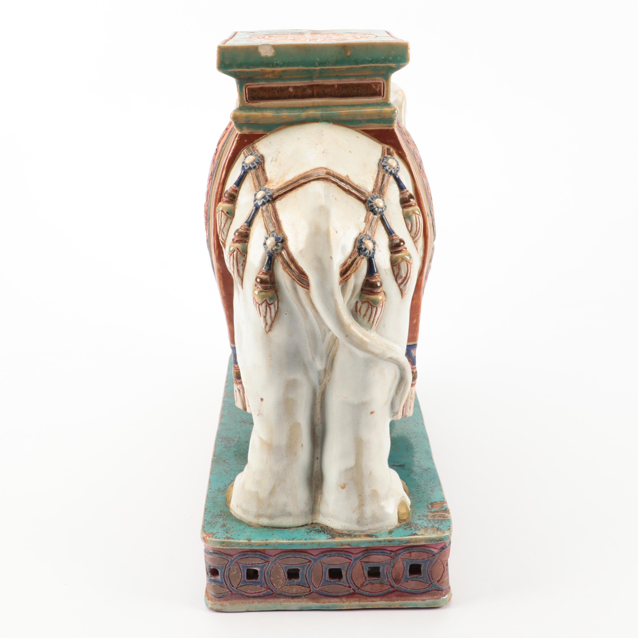 Chinese Style Ceramic Elephant Garden Seat