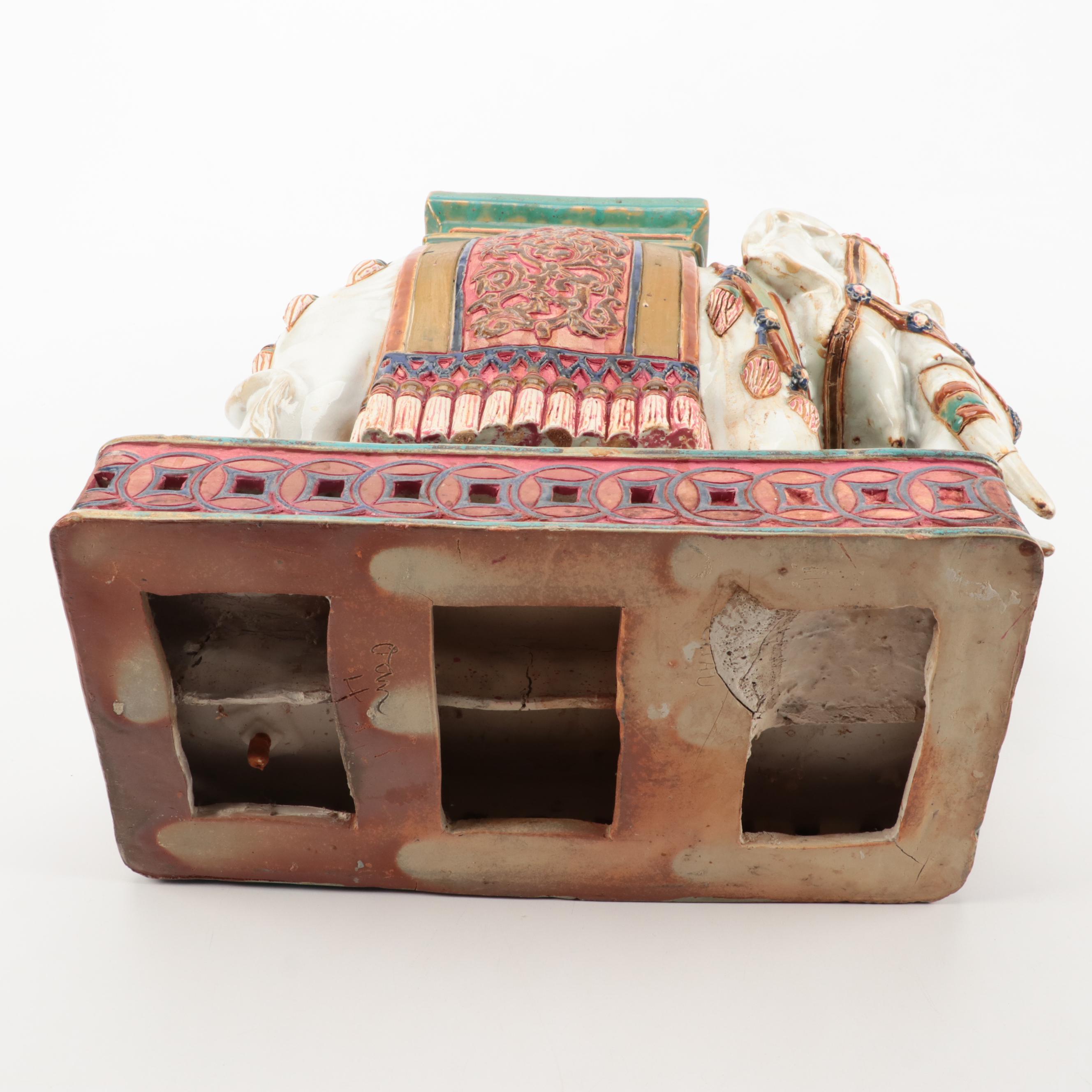 Chinese Style Ceramic Elephant Garden Seat