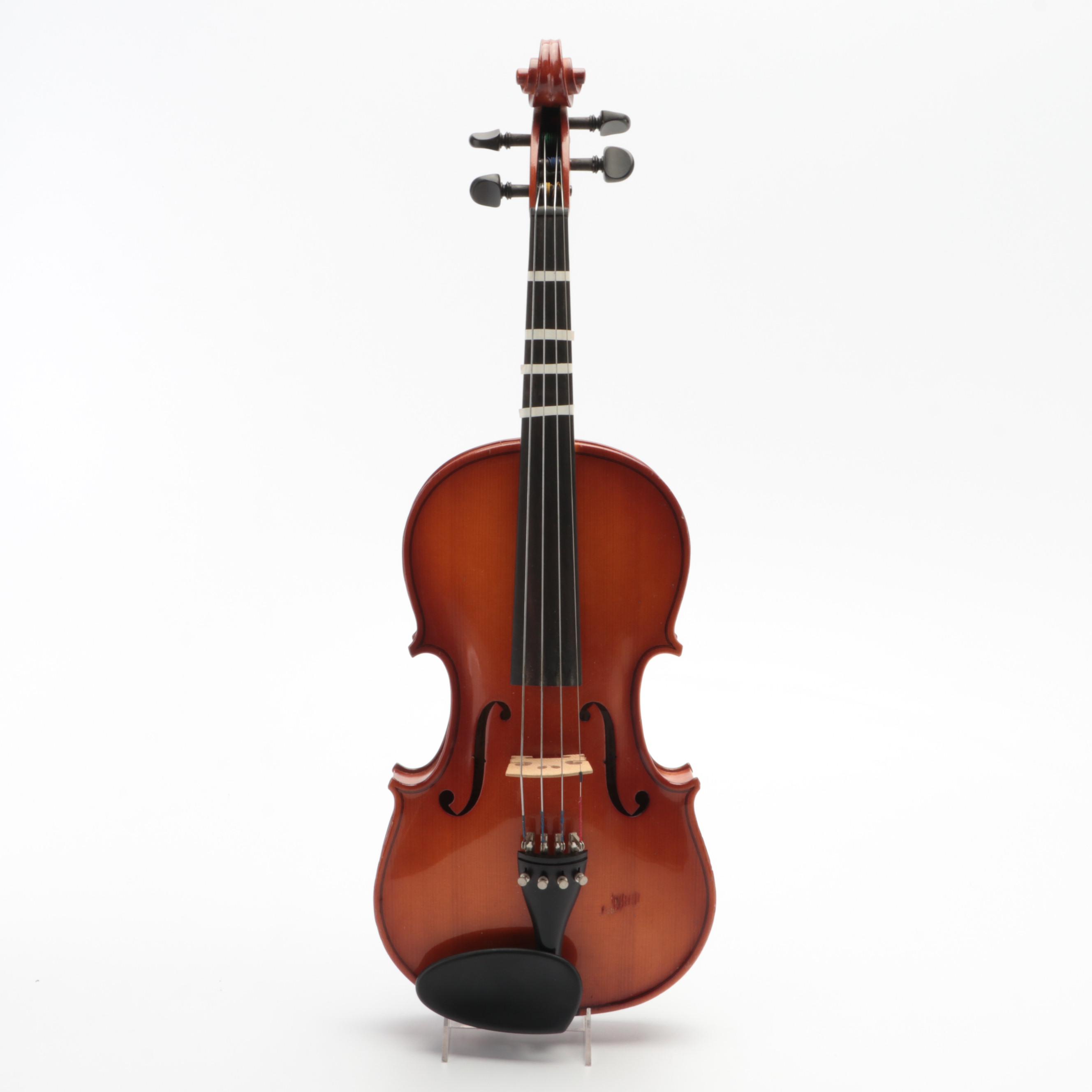 Wm. Lewis & Son Spruce, Maple, and Ebony Viola with Bow and Case