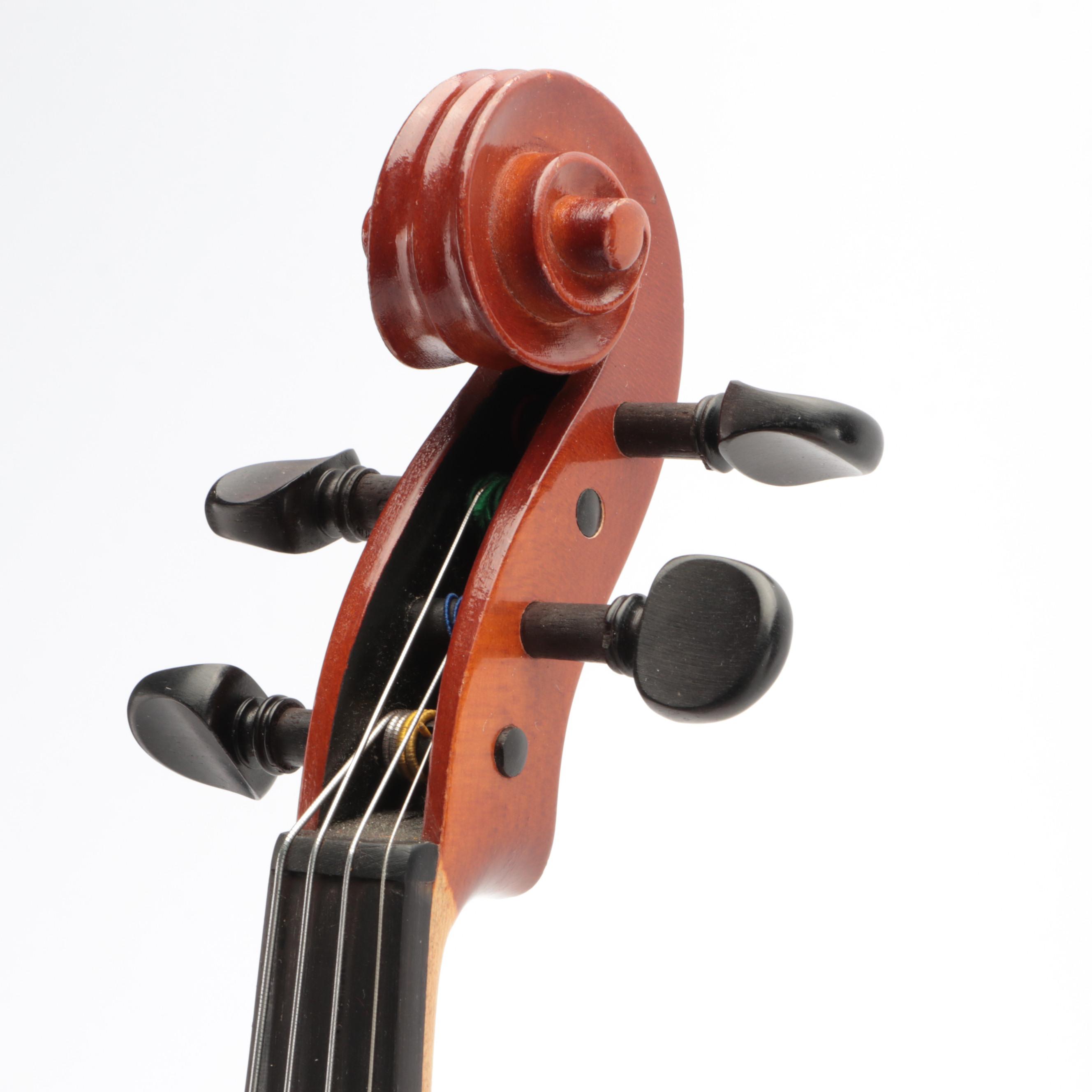 Wm. Lewis & Son Spruce, Maple, and Ebony Viola with Bow and Case