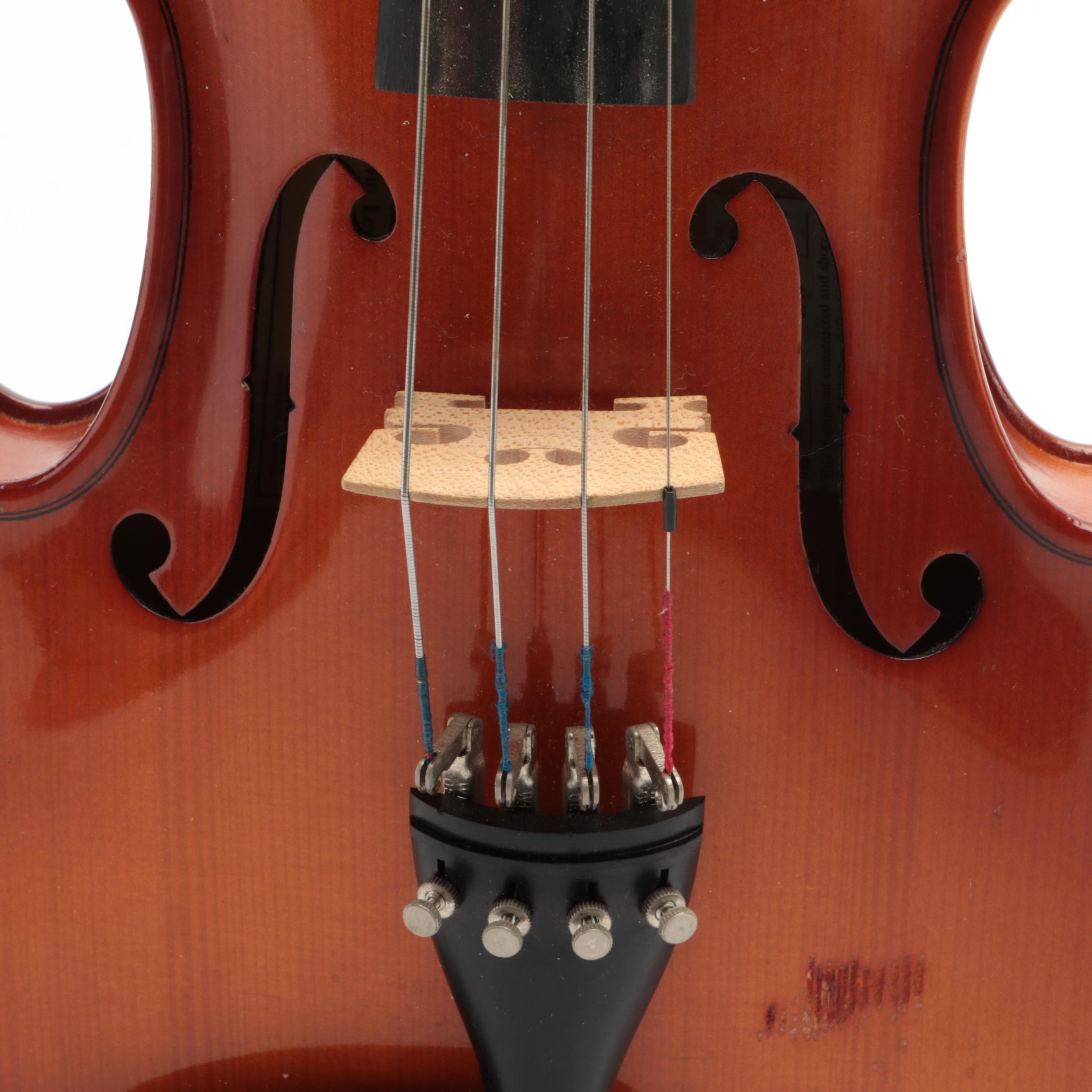 Wm. Lewis & Son Spruce, Maple, and Ebony Viola with Bow and Case