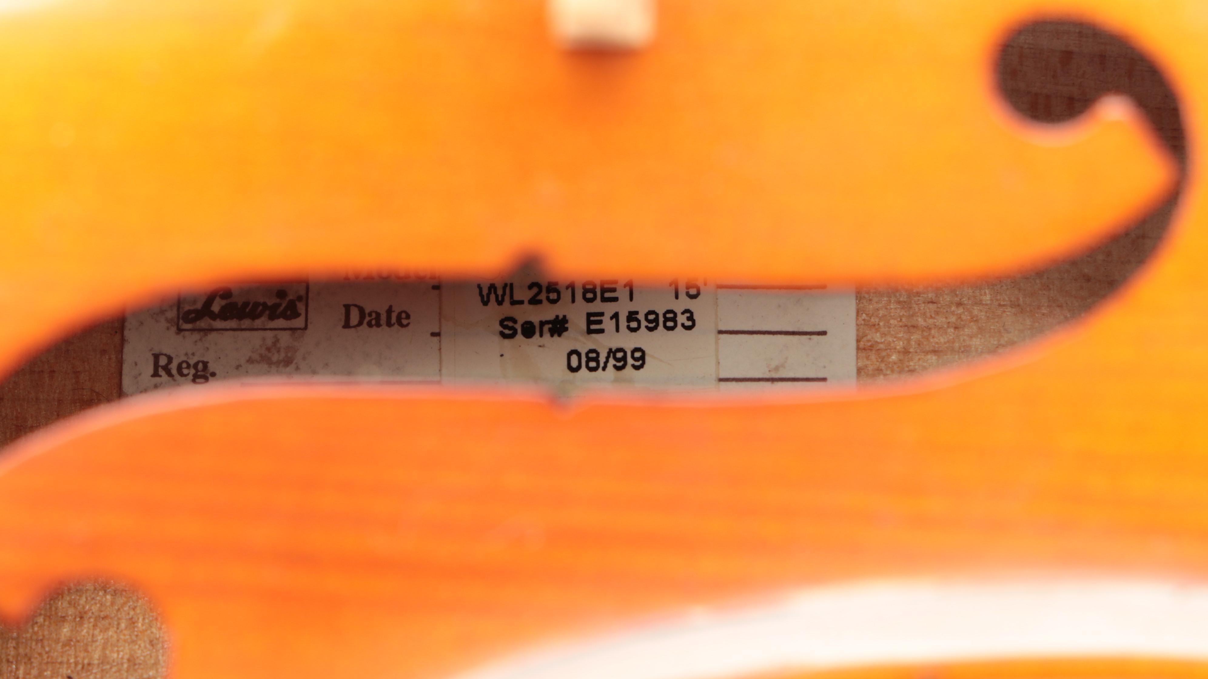 Wm. Lewis & Son Spruce, Maple, and Ebony Viola with Bow and Case