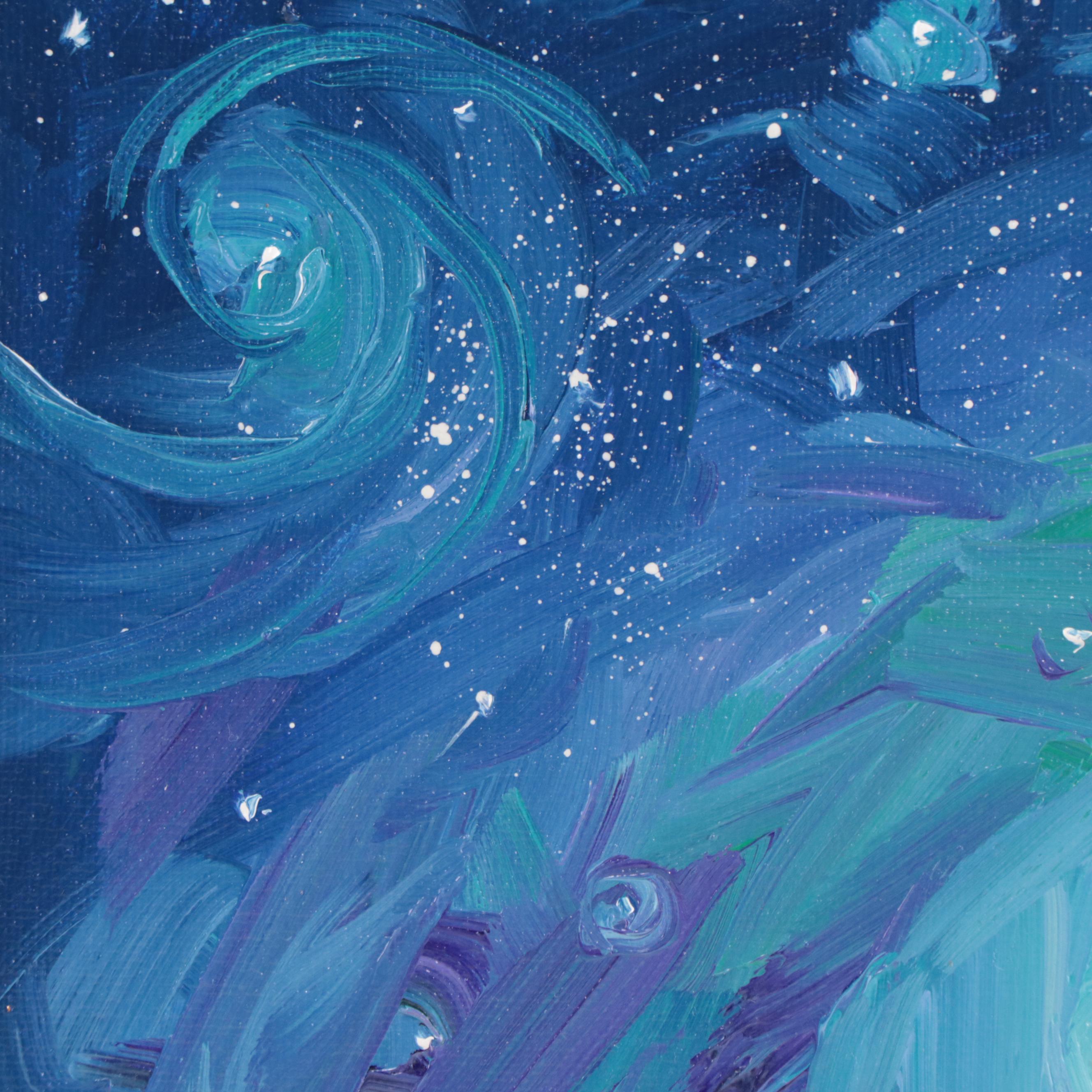 William Hawkins Nocturne Landscape Oil Painting, 2023