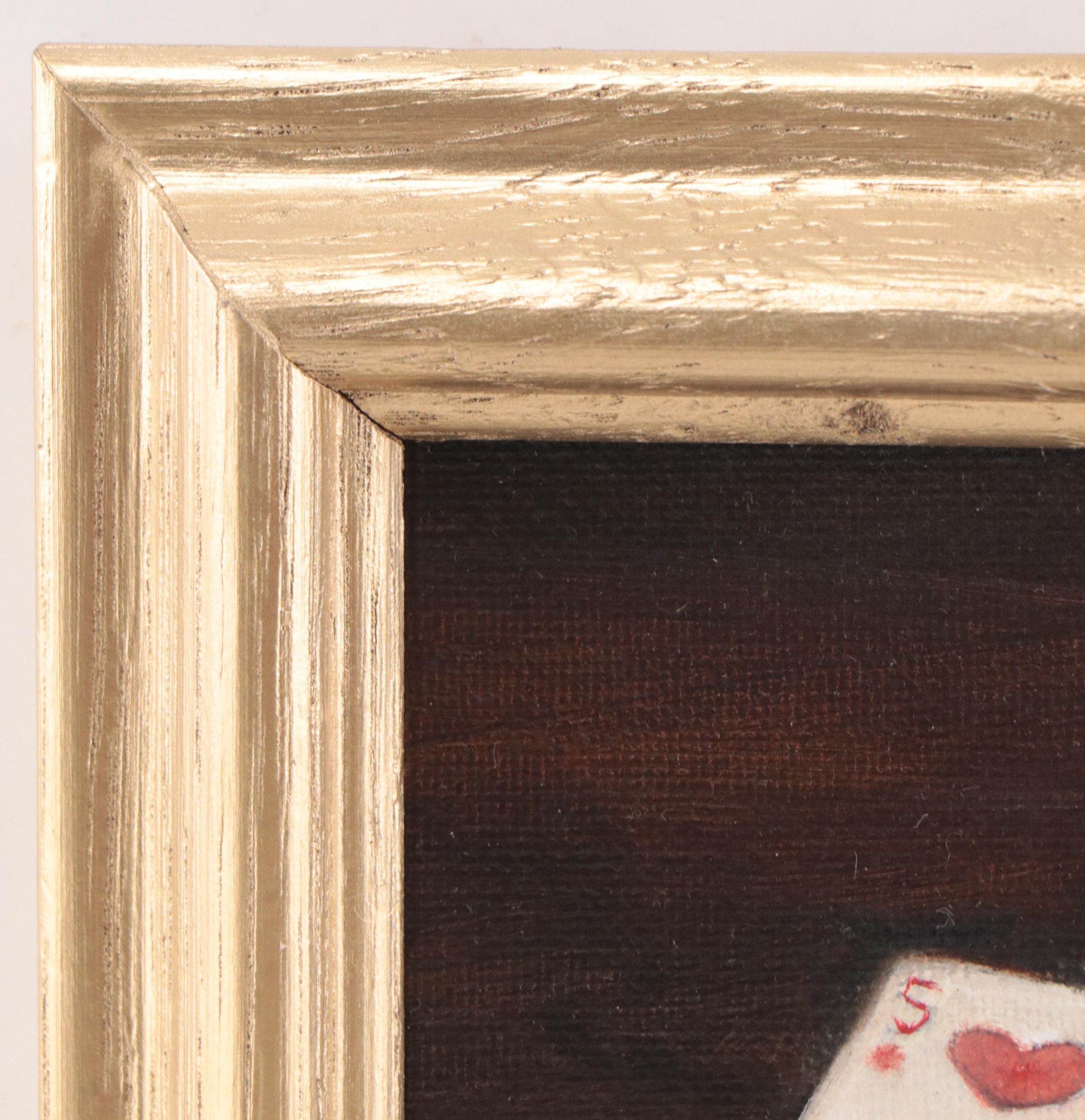 Houra H Alghizzi Oil Painting "Playing Cards," 2023