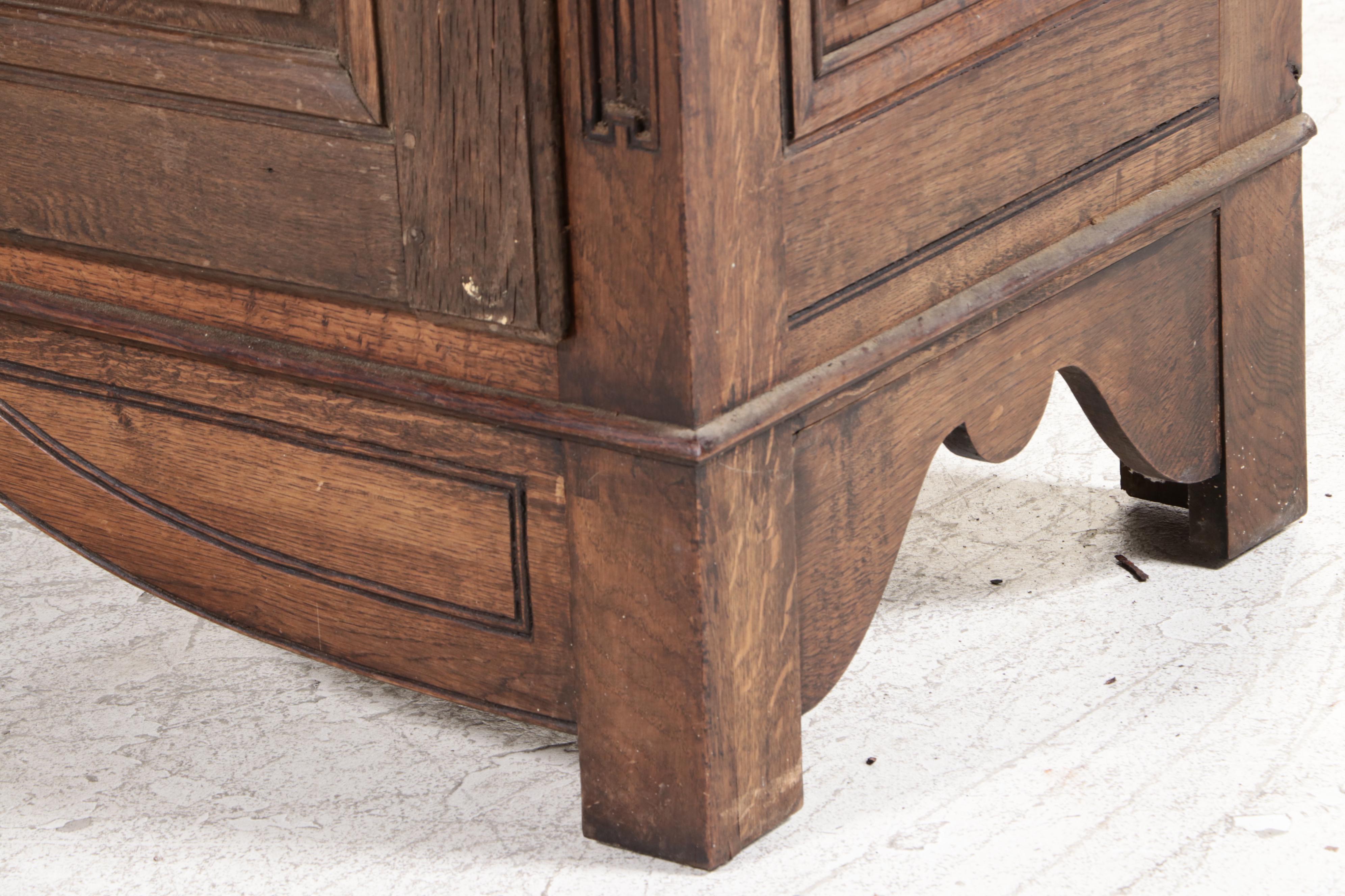 French Provincial Oak Armoire, 19th Century
