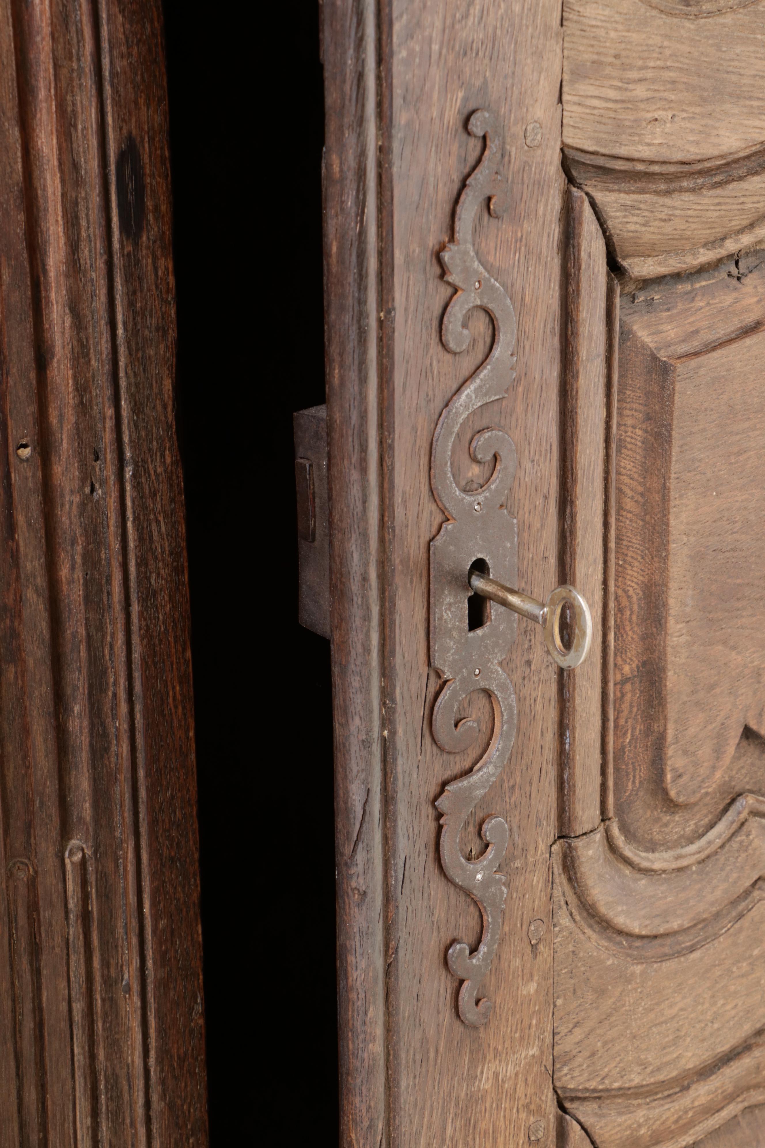 French Provincial Oak Armoire, 19th Century