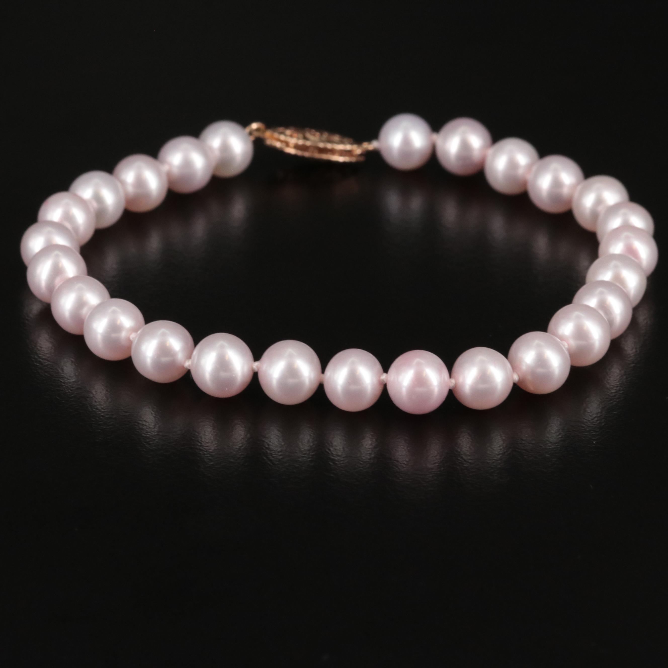 14K Cultured Pearl Bracelet