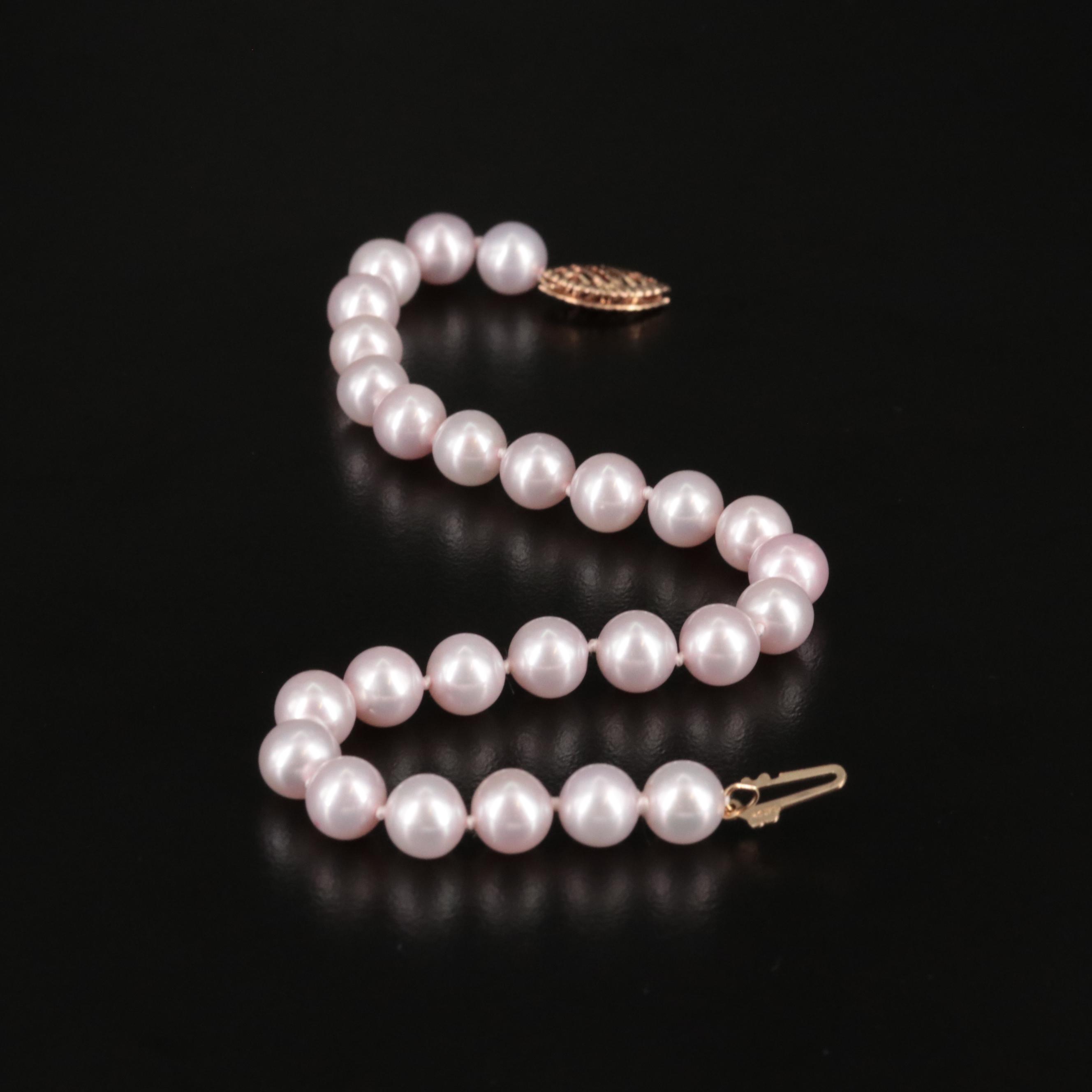 14K Cultured Pearl Bracelet