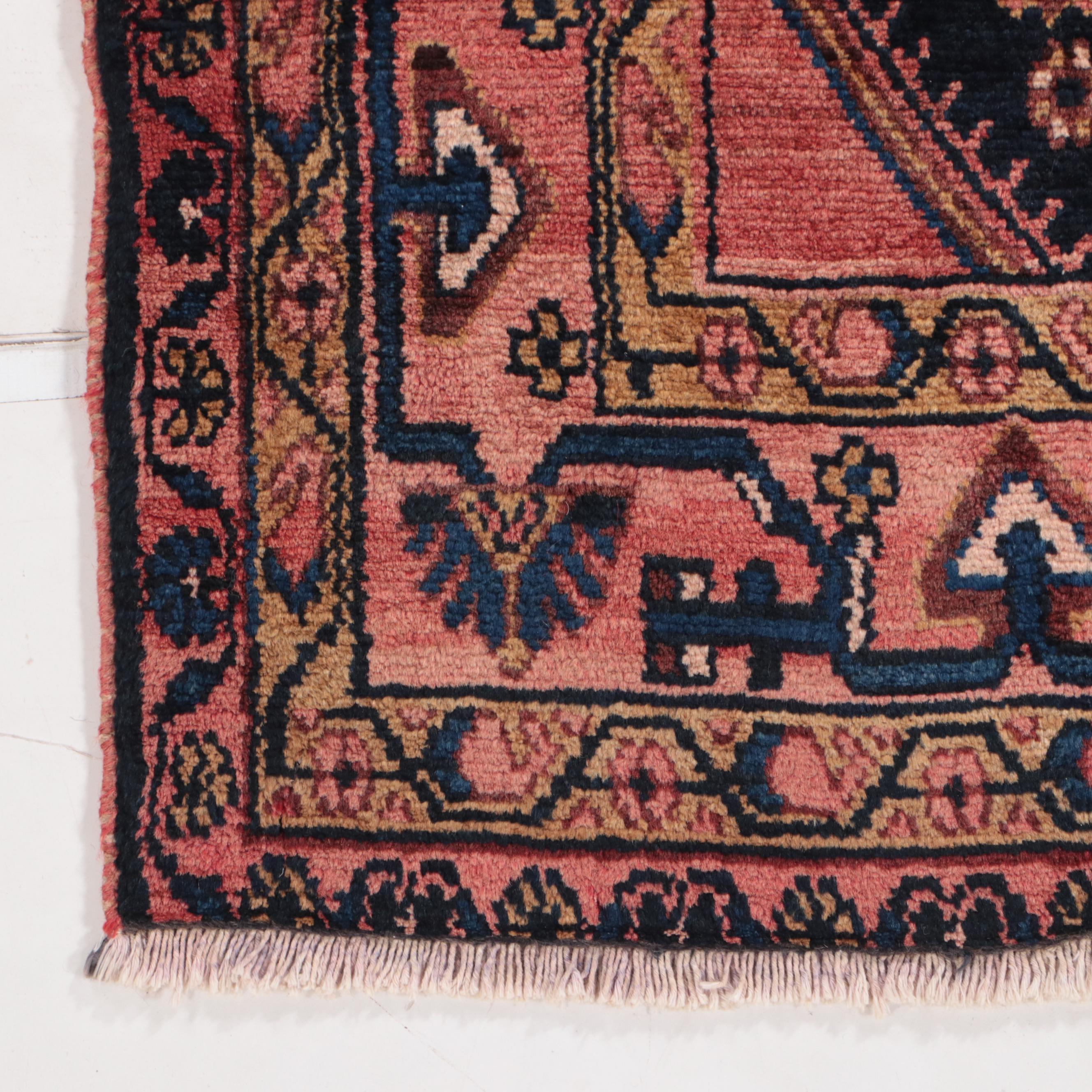 3'8 x 5'7 Hand-Knotted Persian Hamadan Area Rug