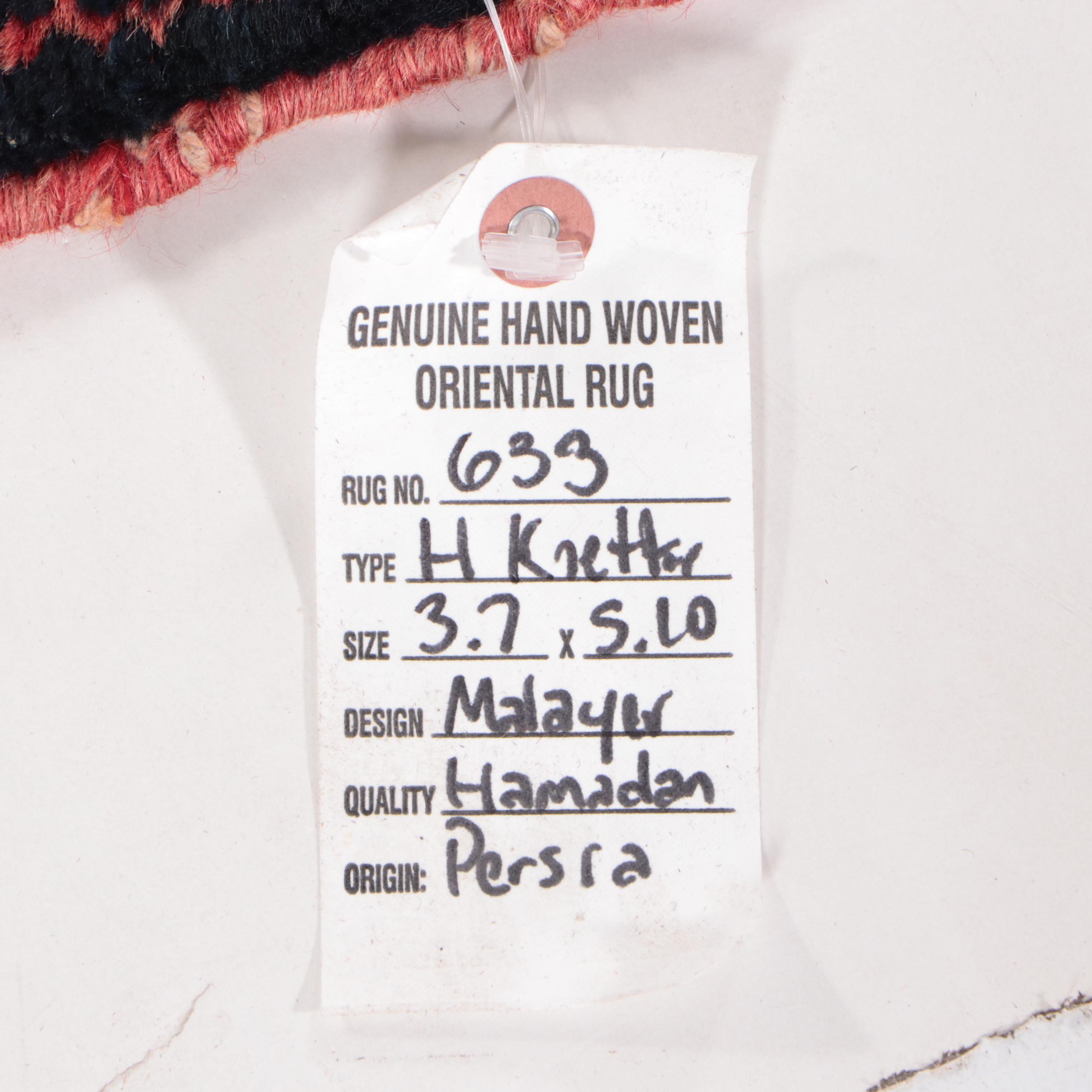 3'8 x 5'7 Hand-Knotted Persian Hamadan Area Rug