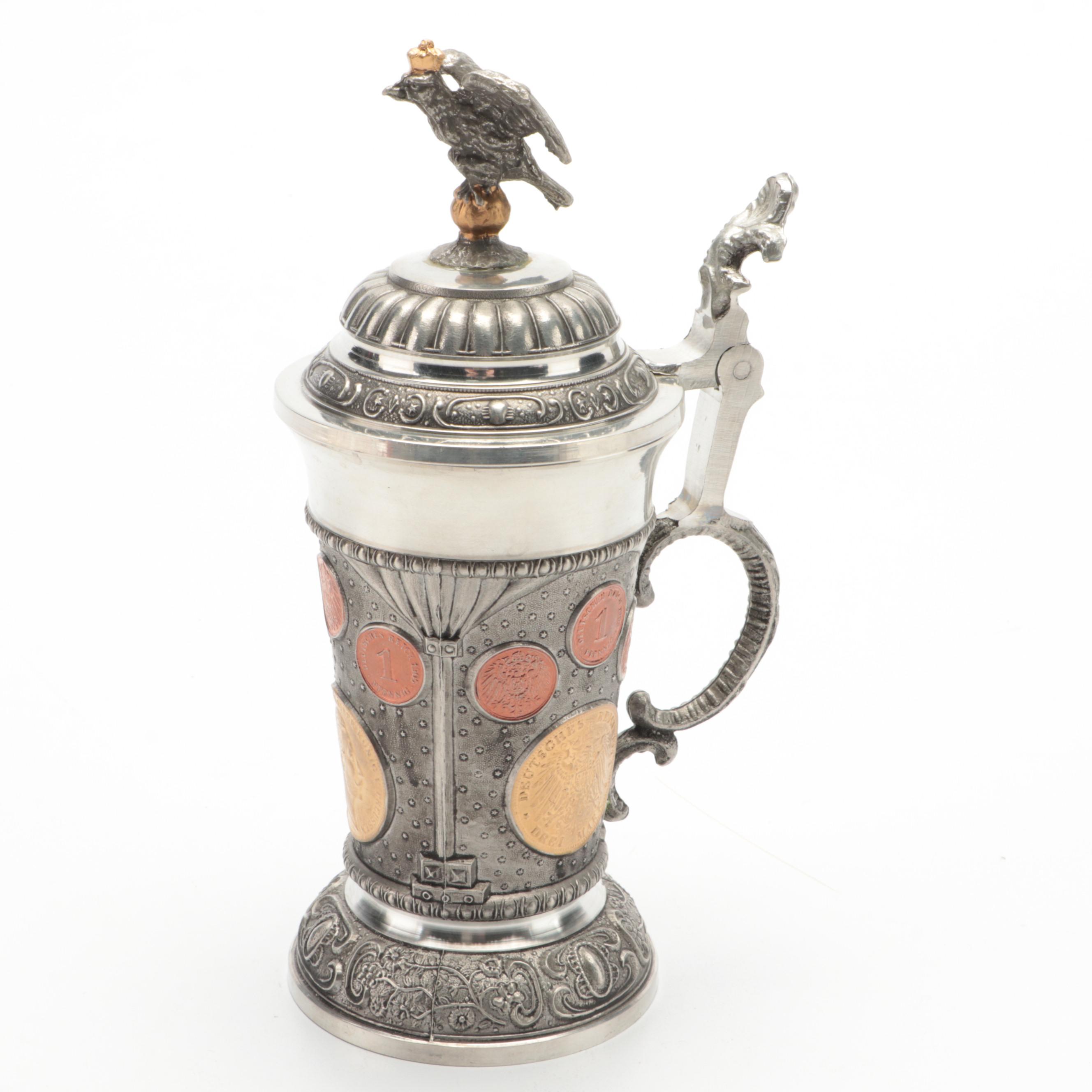 SKS Tin Beer Stein With Other German Tin Beer Stein