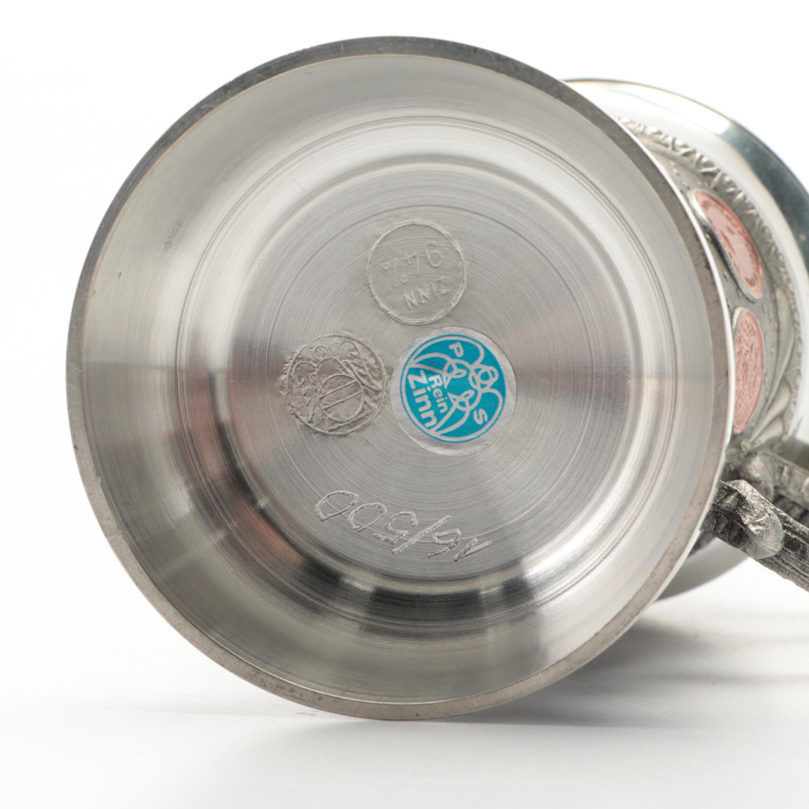 SKS Tin Beer Stein With Other German Tin Beer Stein