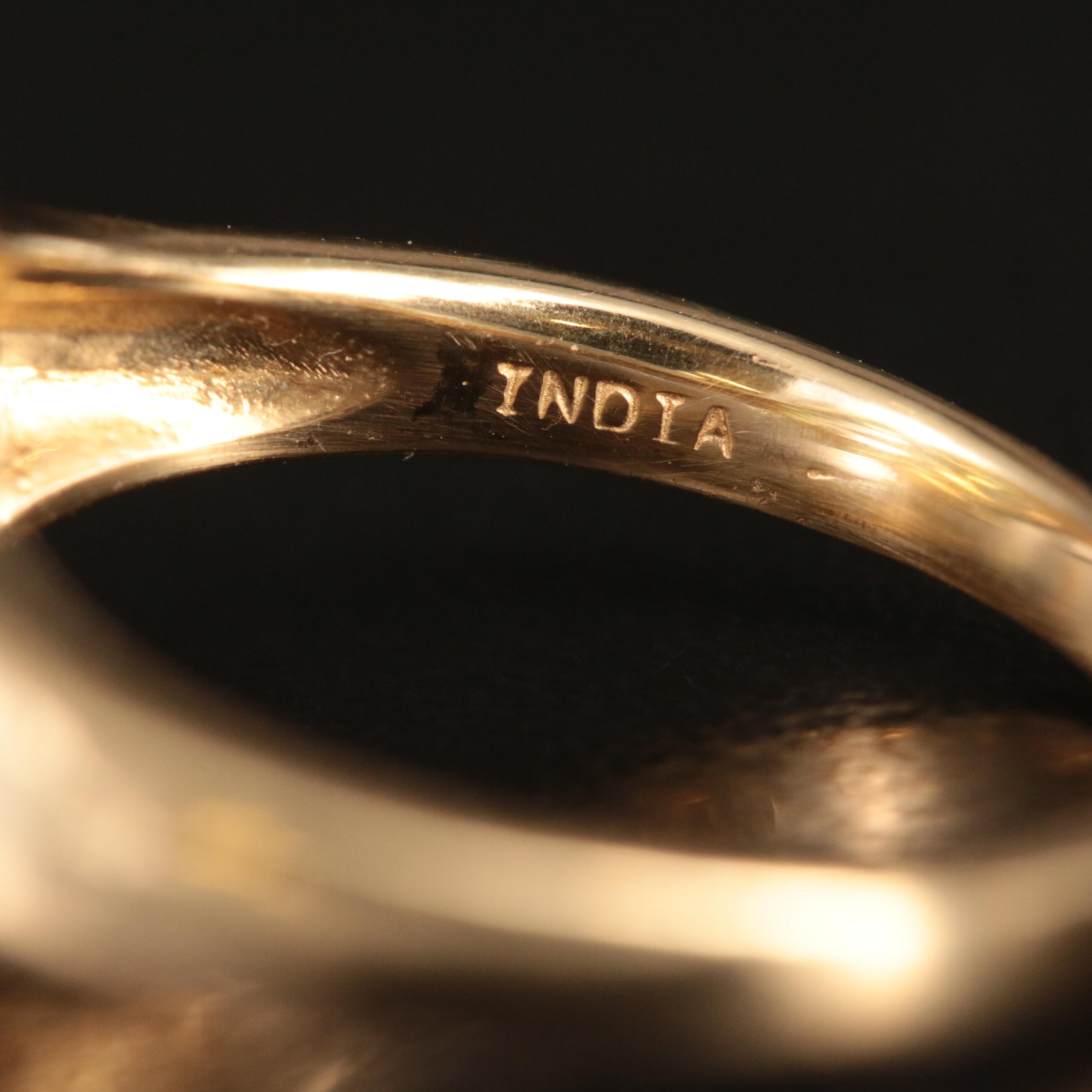 14K Diopside and Diamond Ring