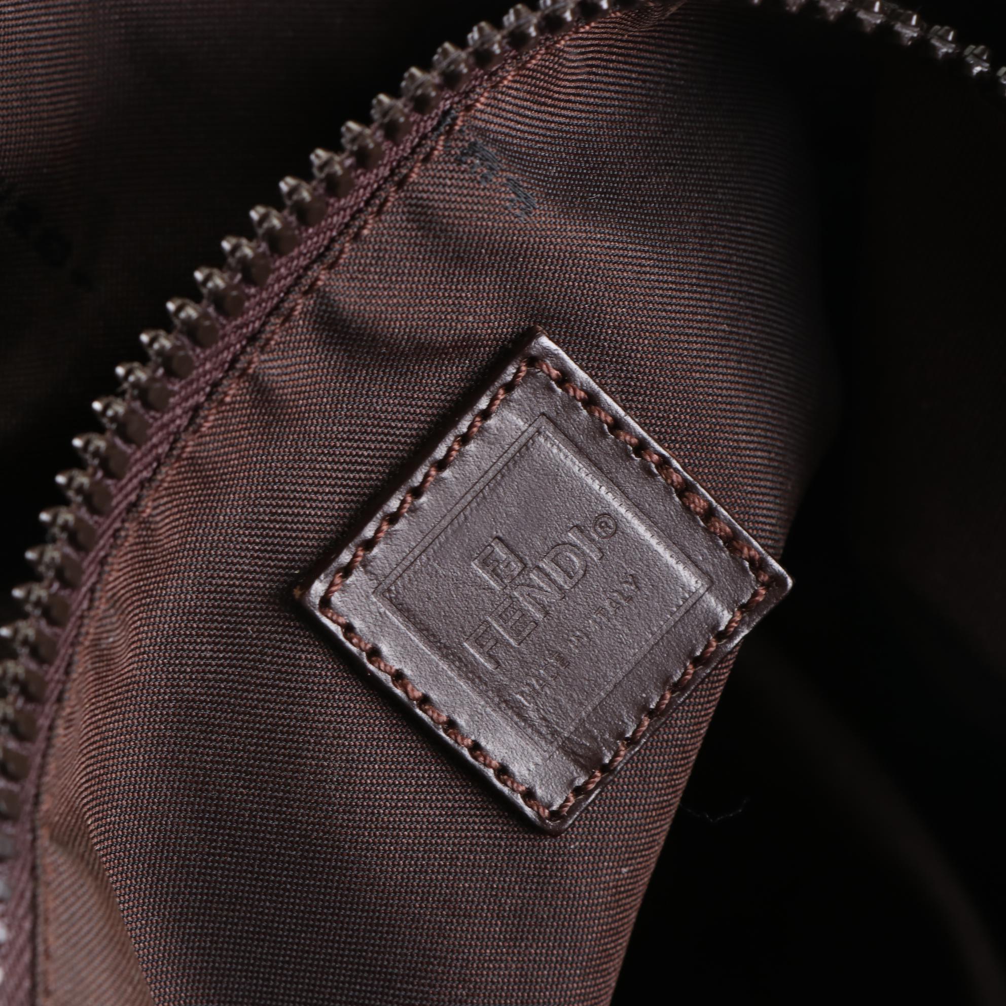 Fendi Duffle Bag in Zucca Printed Canvas and Leather Trim