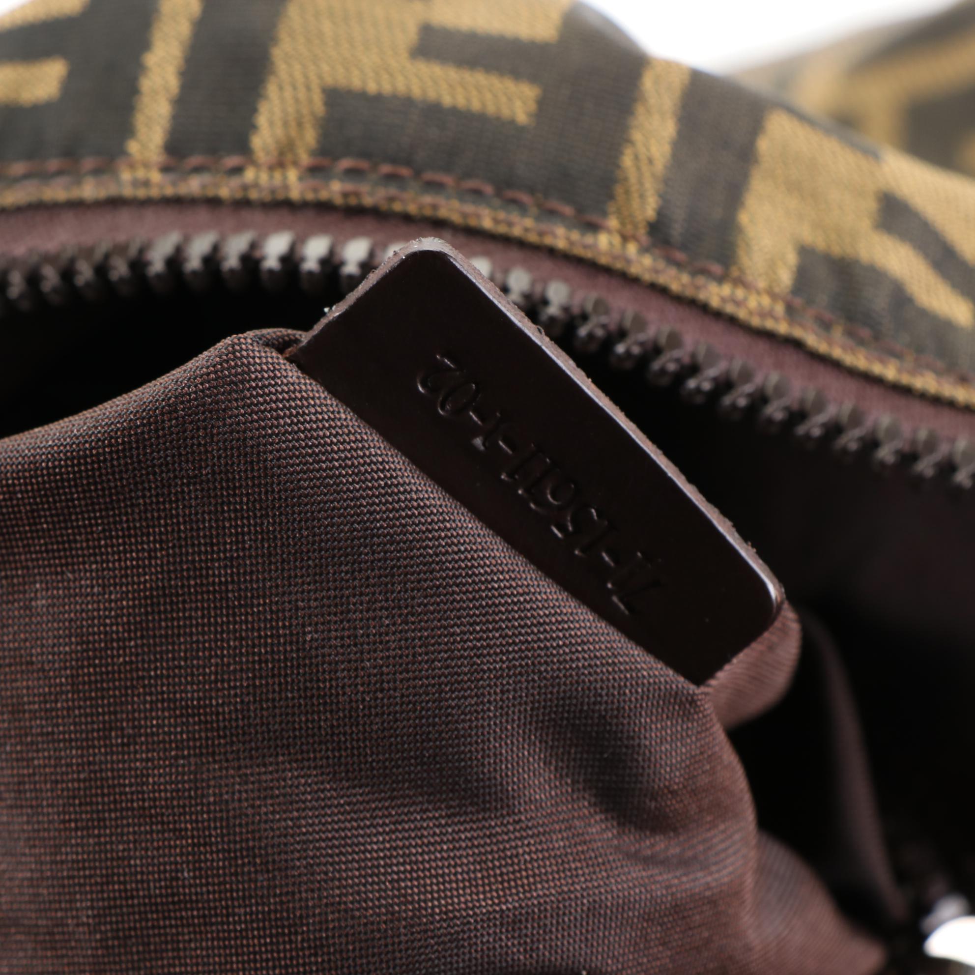 Fendi Duffle Bag in Zucca Printed Canvas and Leather Trim