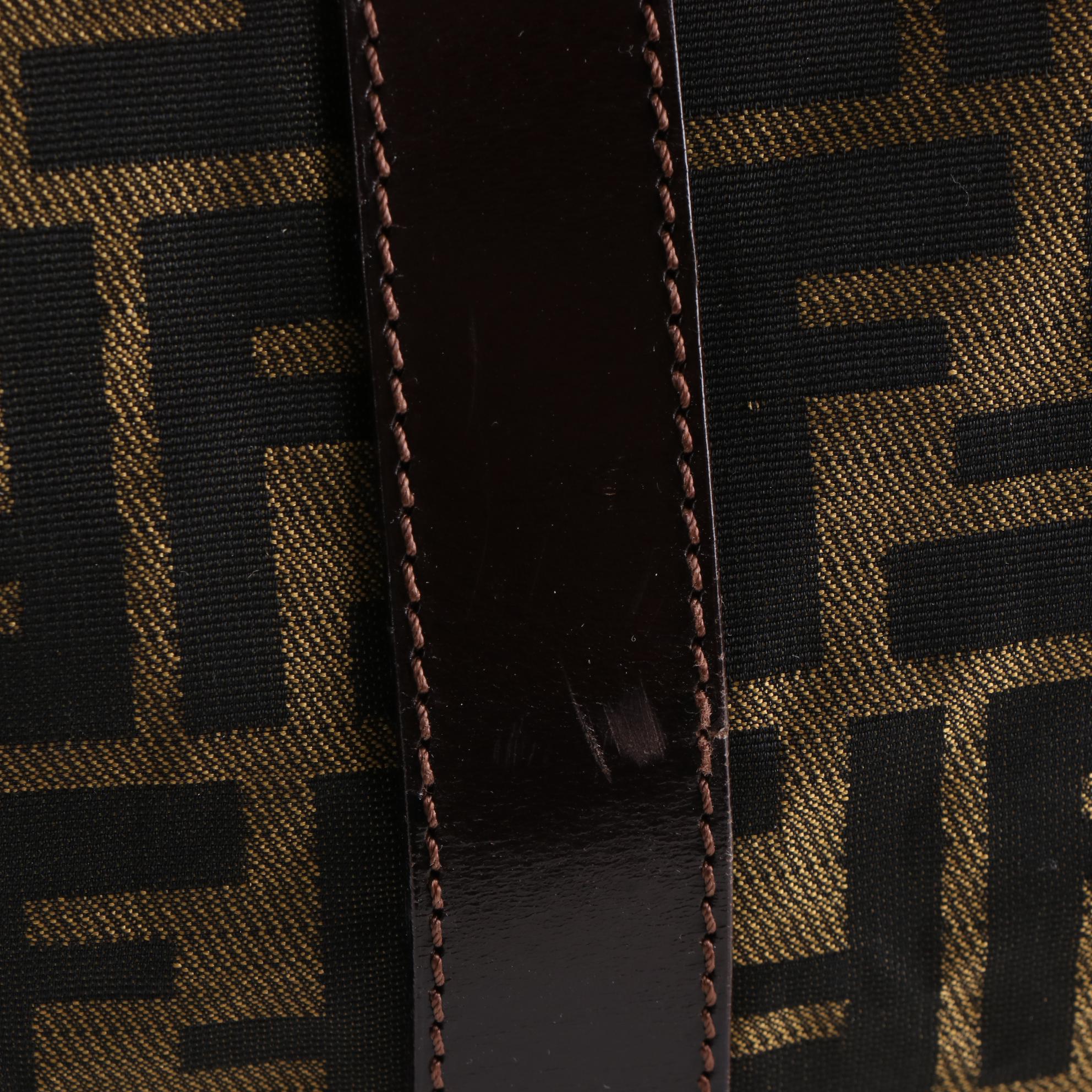 Fendi Duffle Bag in Zucca Printed Canvas and Leather Trim