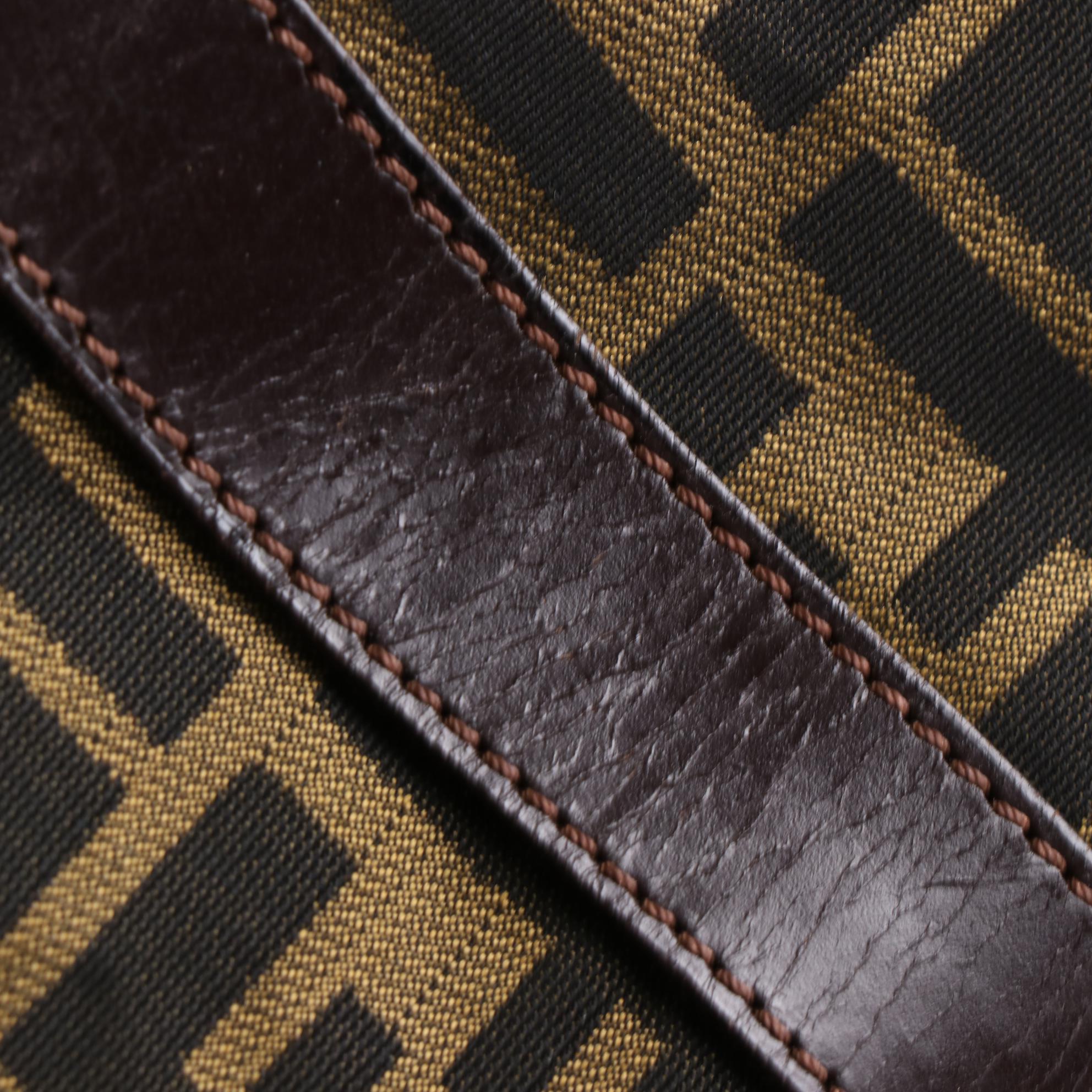 Fendi Duffle Bag in Zucca Printed Canvas and Leather Trim