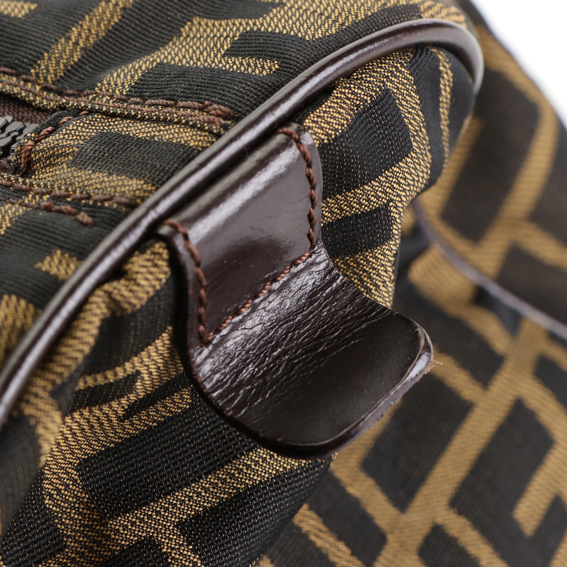 Fendi Duffle Bag in Zucca Printed Canvas and Leather Trim