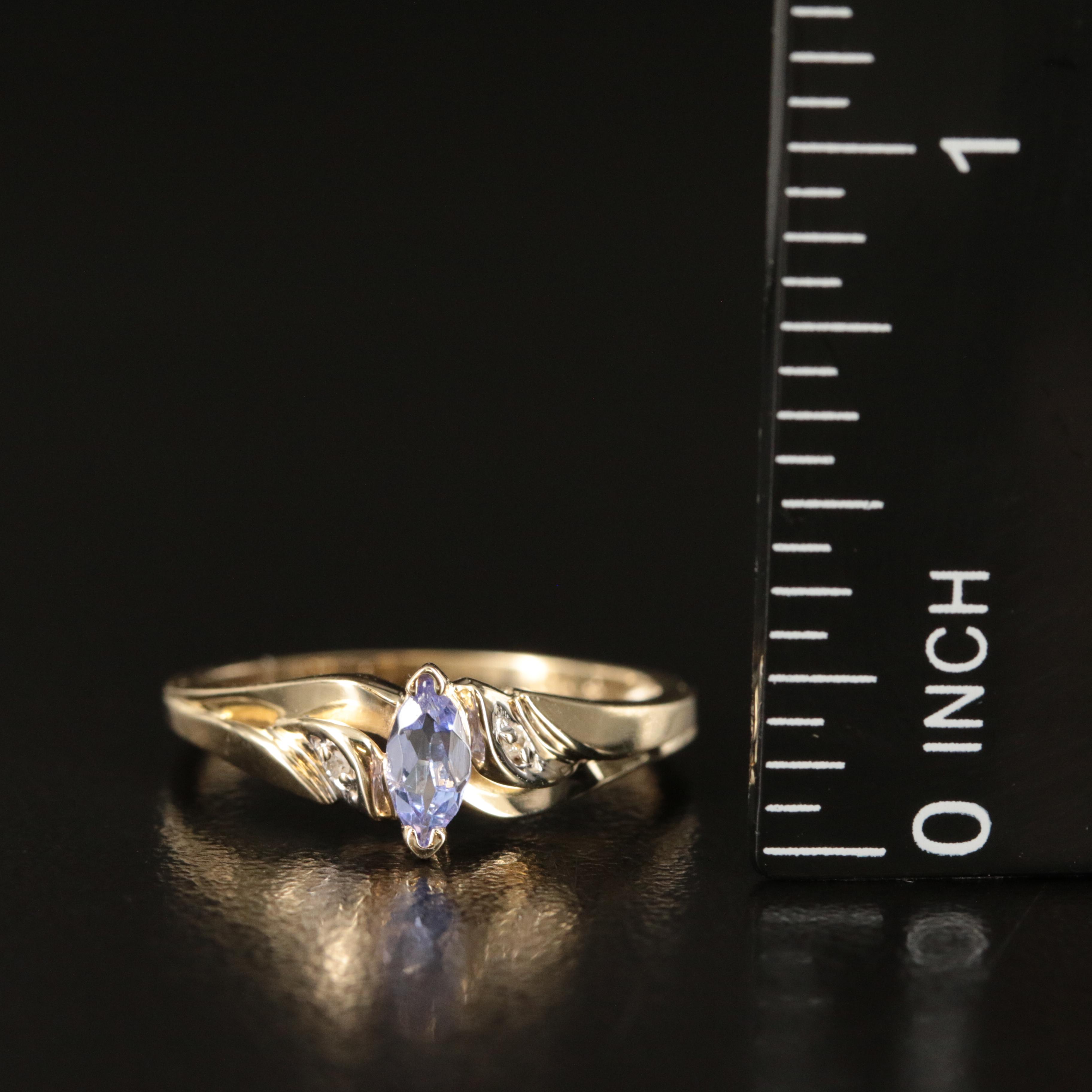 10K Tanzanite and Diamond Ring