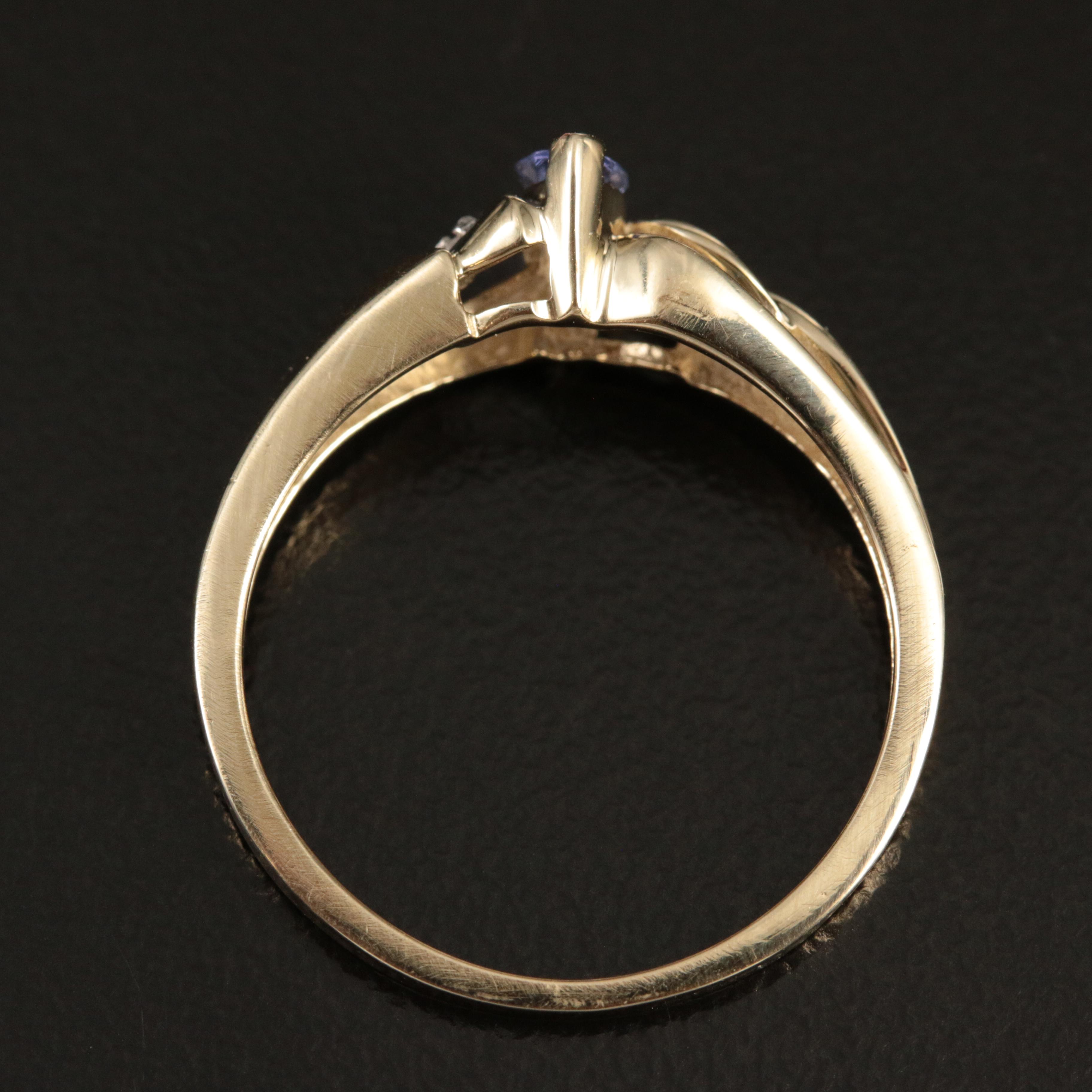 10K Tanzanite and Diamond Ring