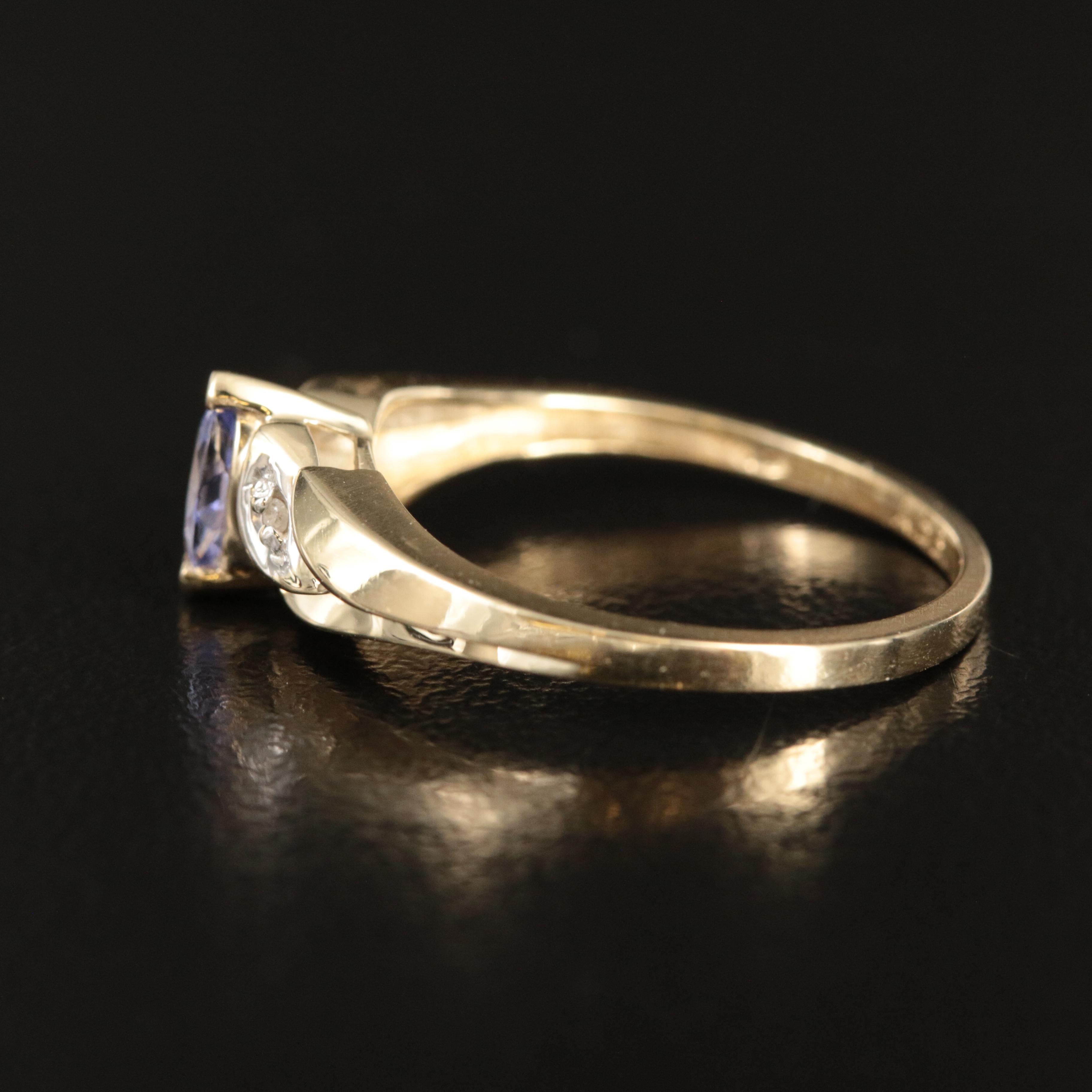 10K Tanzanite and Diamond Ring