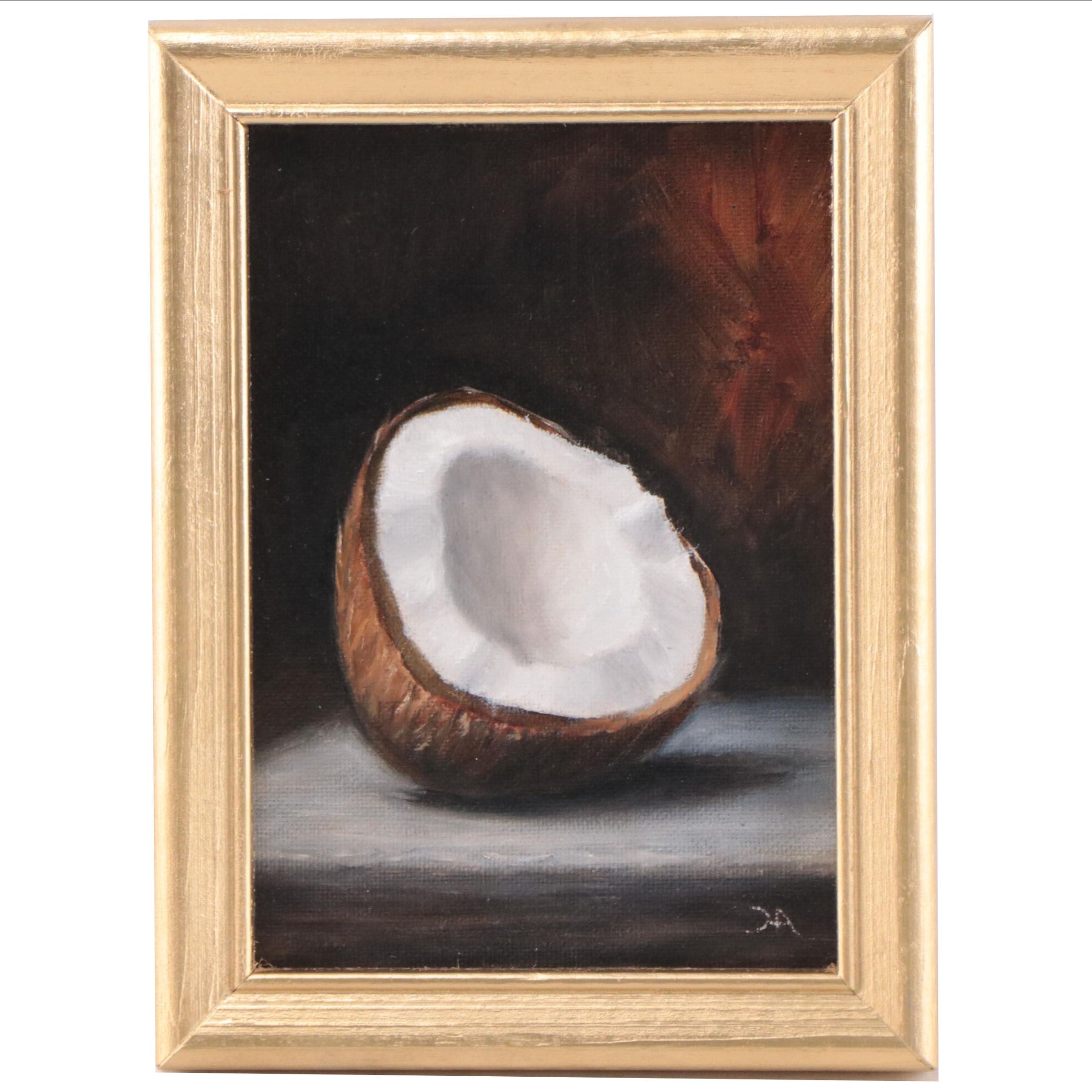 Houra H. Alghizzi Oil Painting "Coconut," 2023