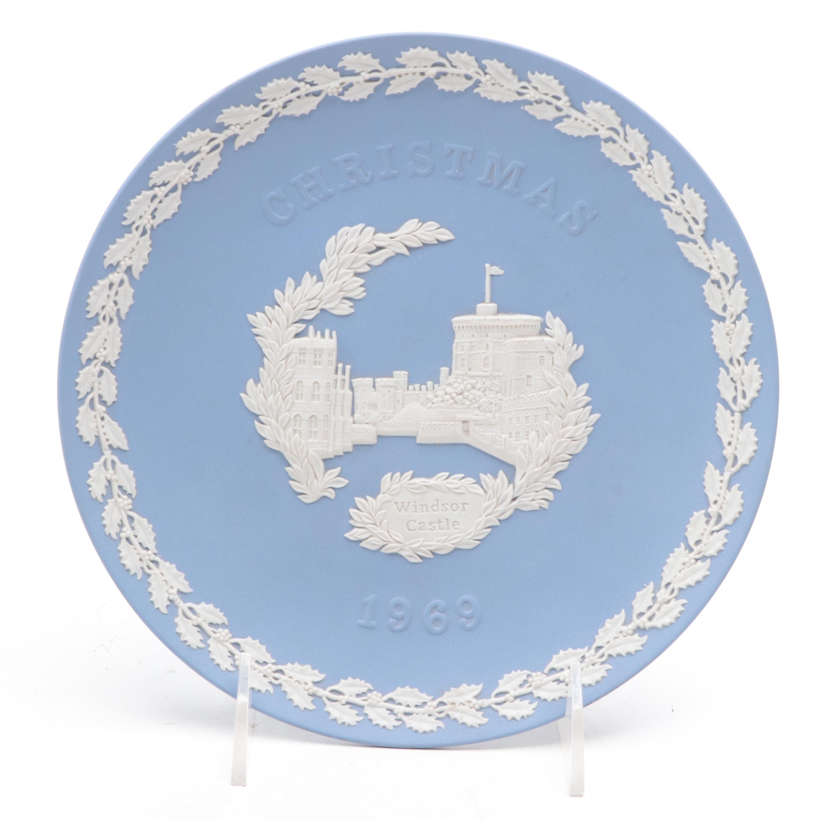 Wedgwood Jasperware Windsor Castle 1969 Christmas and Other Plates