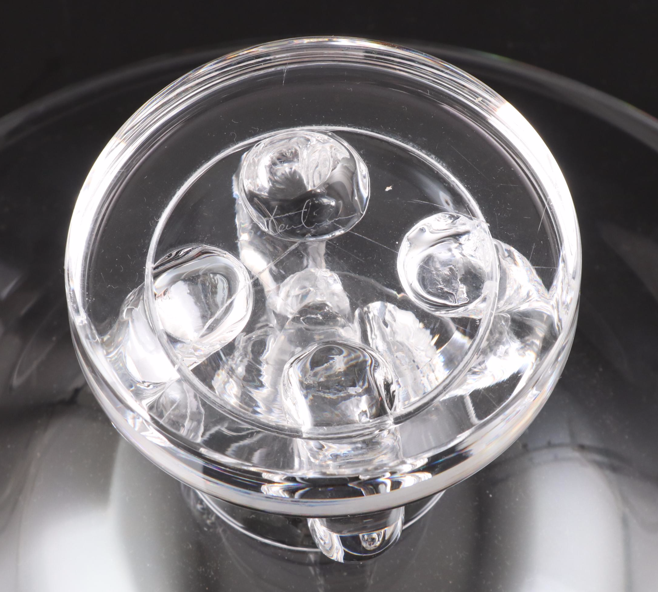 Steuben Art Glass Pedestal Bowl Designed by George Thompson