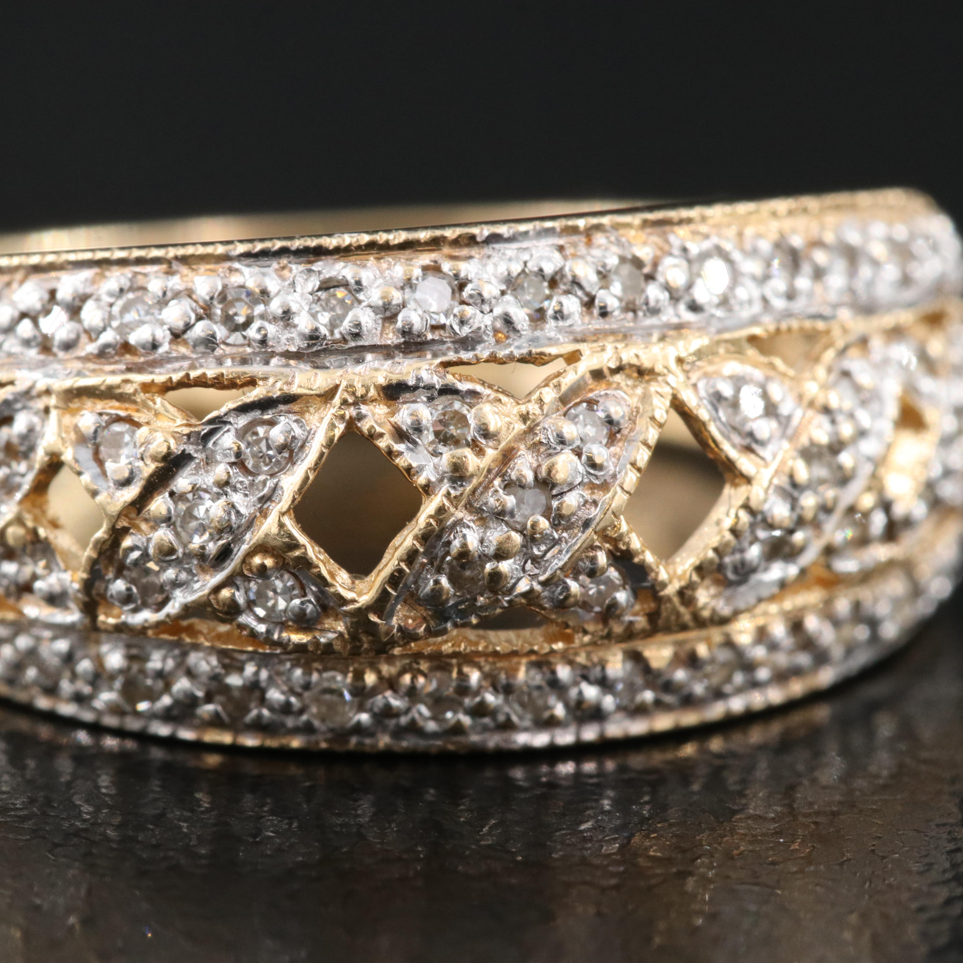 14K 0.16 CTW Diamond Band