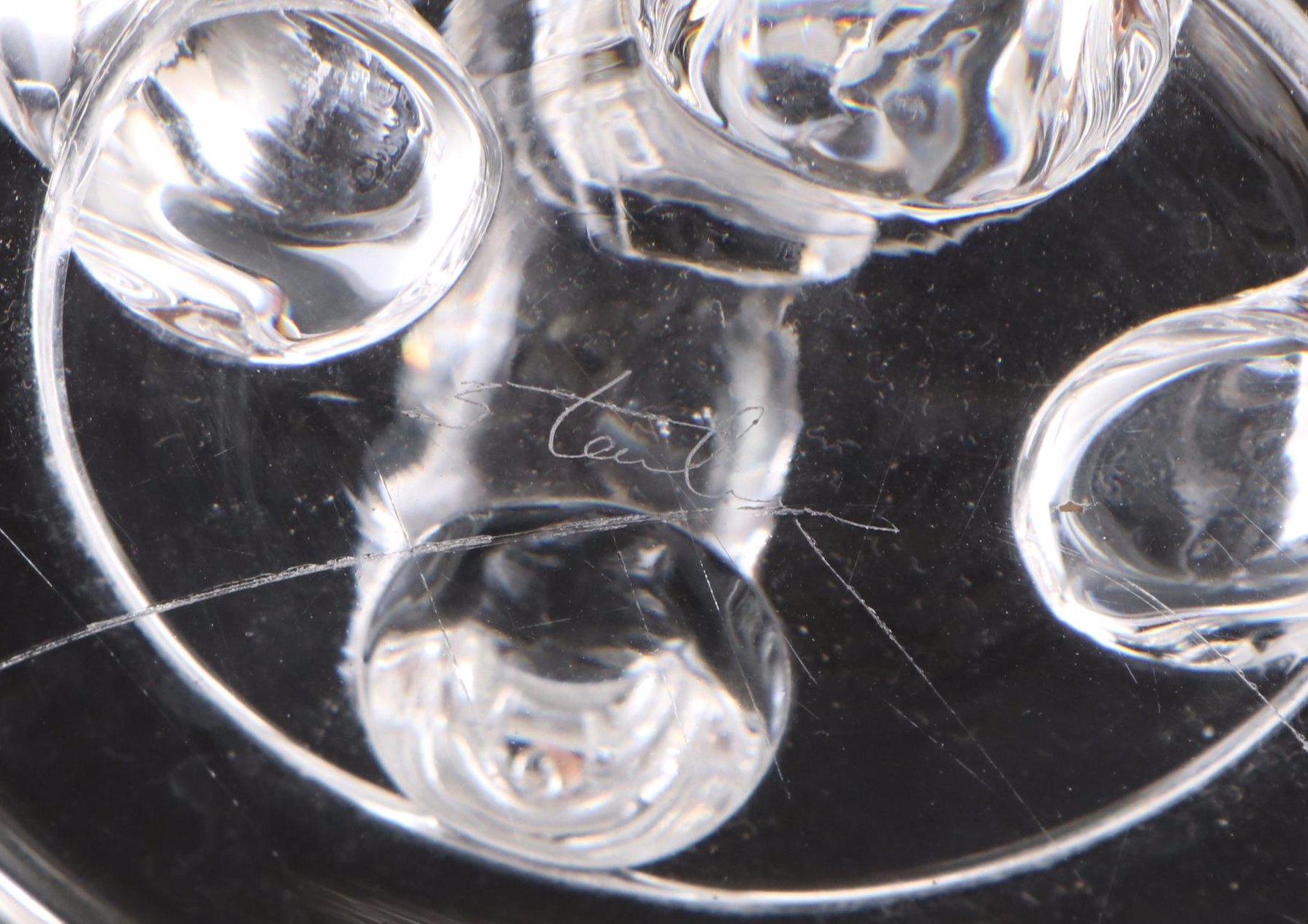 Steuben Art Glass Pedestal Bowl Designed by George Thompson