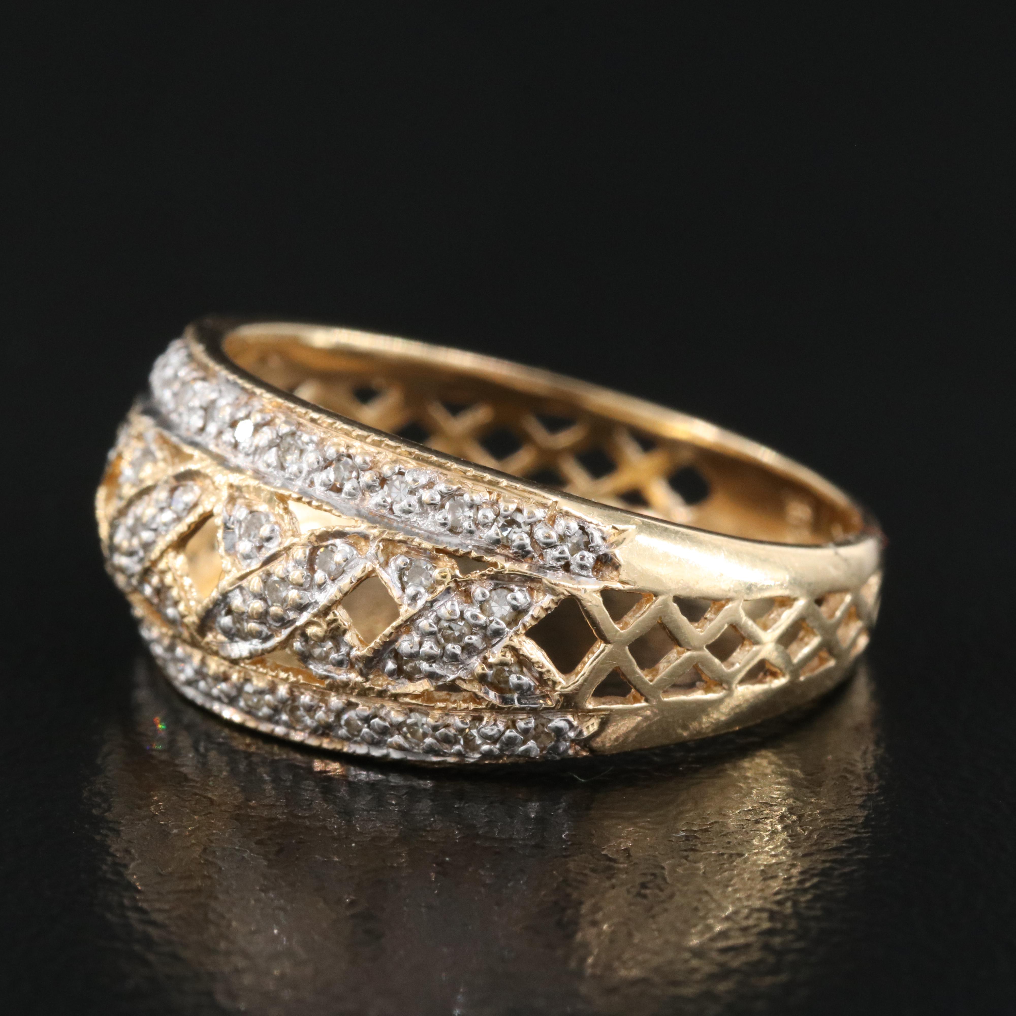 14K 0.16 CTW Diamond Band