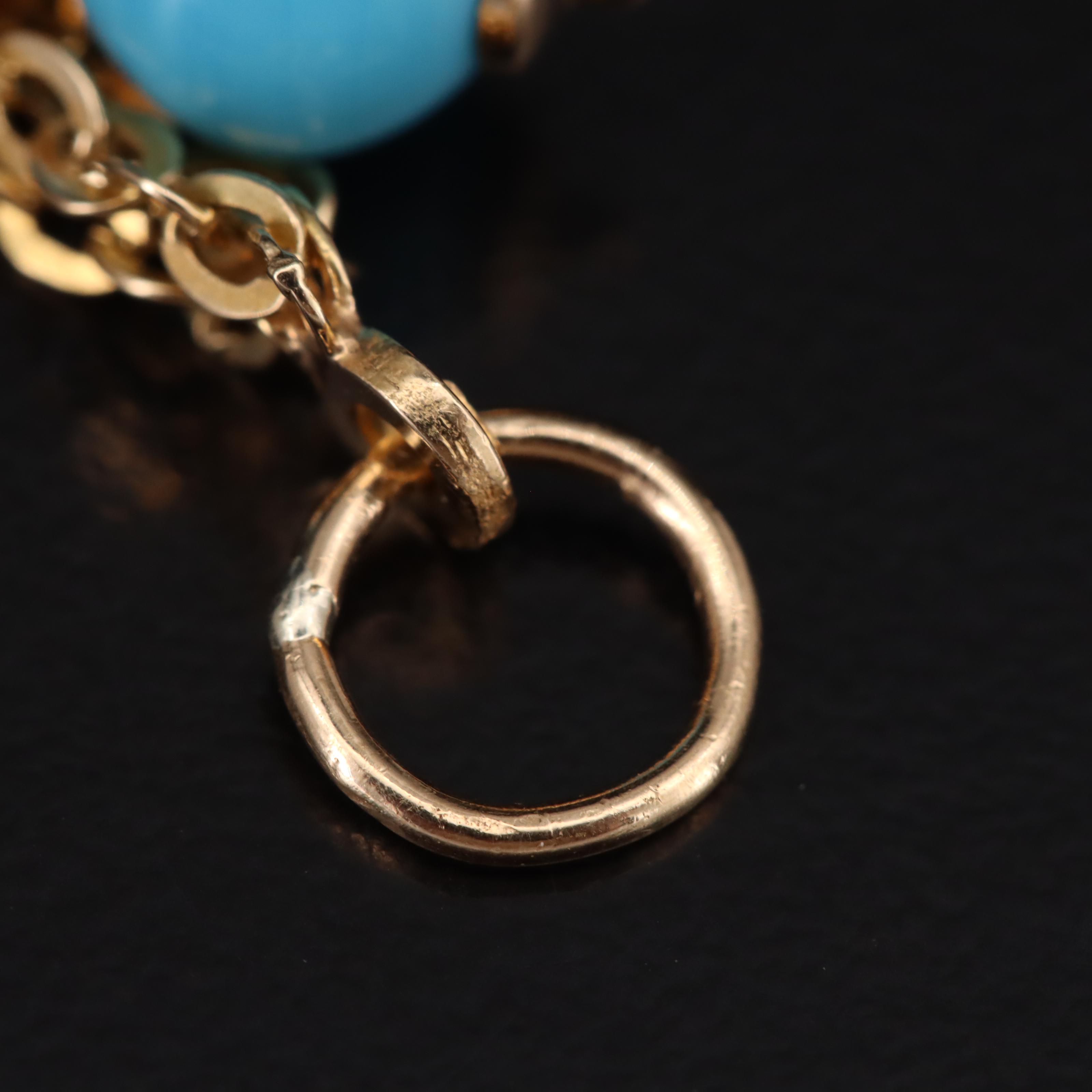 18K Glass Tassel Pendant