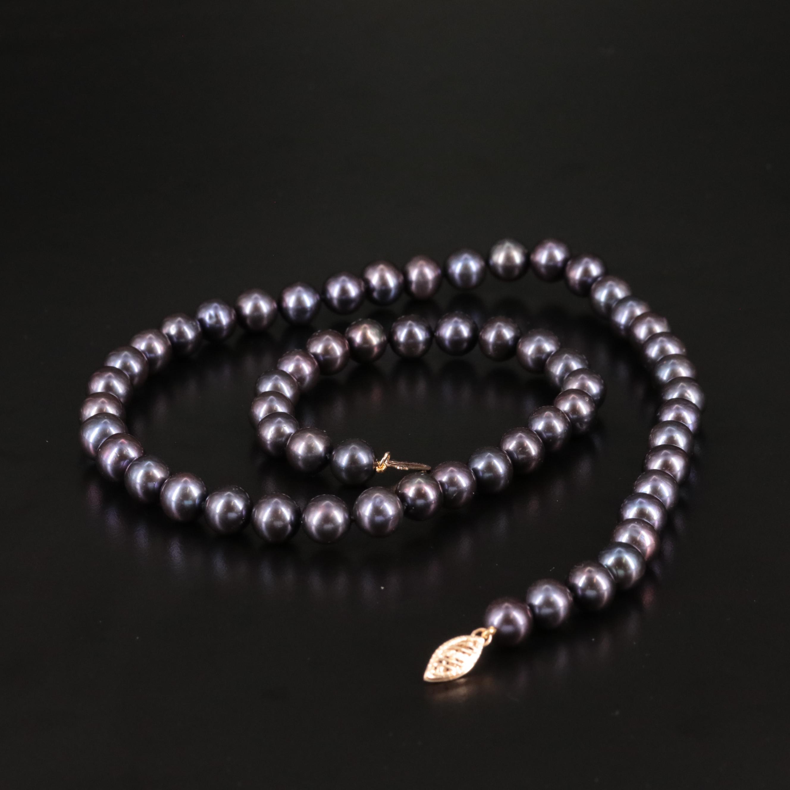 Pearl Necklace with 14K Clasp