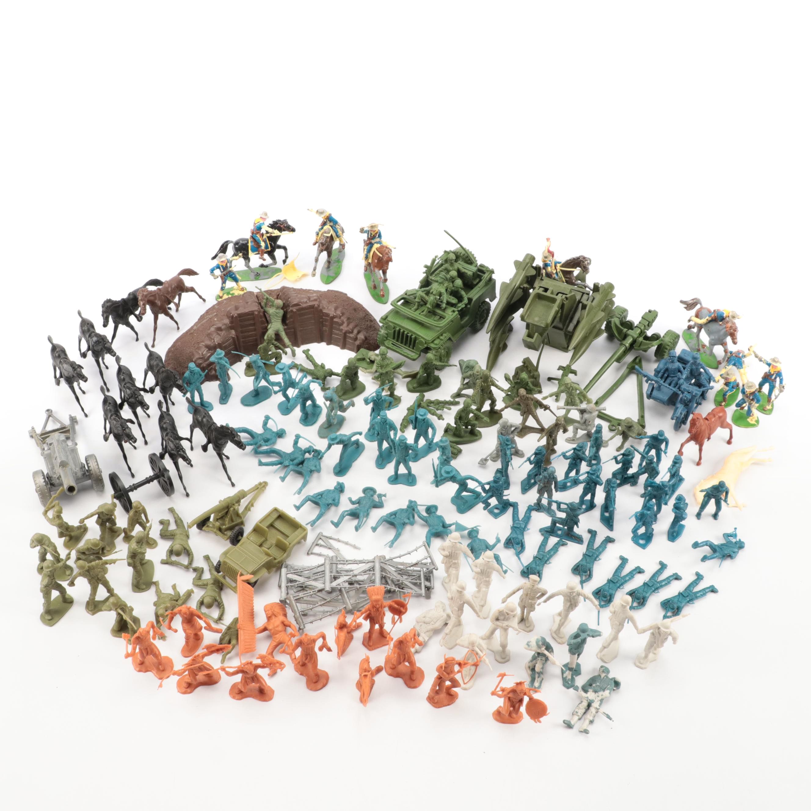 Louis Marx with Other Plastic Toy Soldiers, Cowboys and More