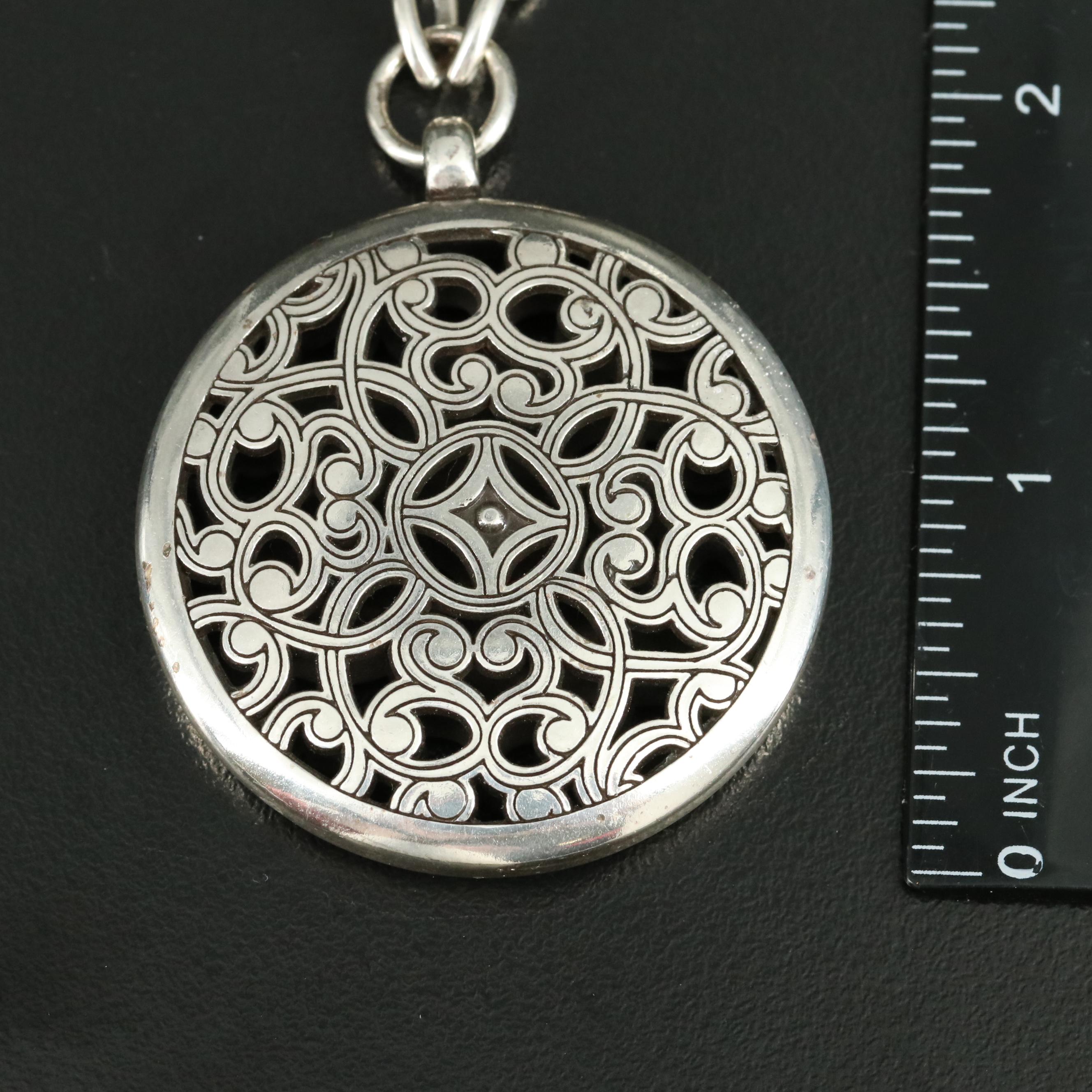 Brighten Pierced Circle Pendant Necklace