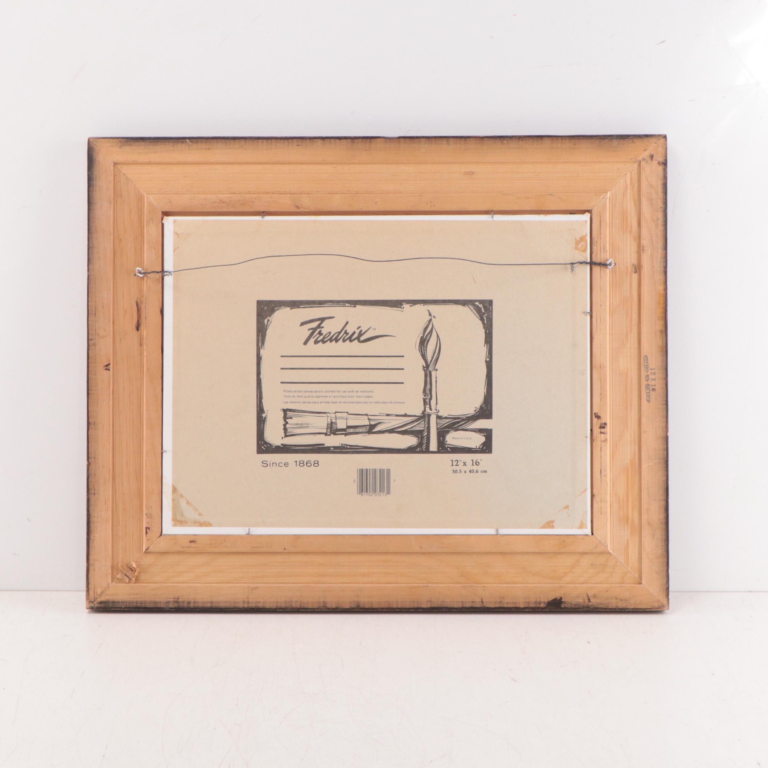 Donna Andrea Oil Painting of Native Americans in Winter Landscape