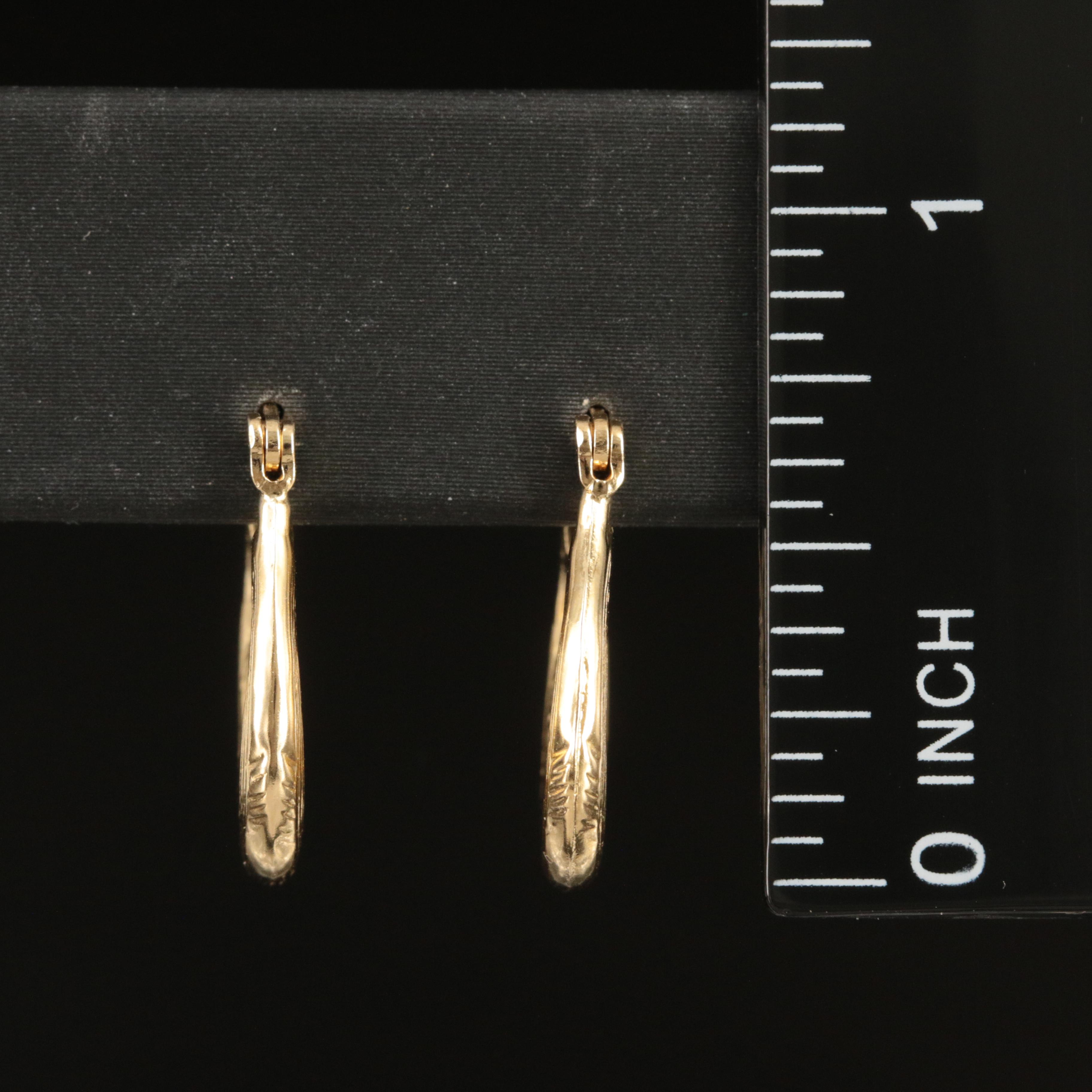 14K Kissing Dolphin Hoop Earrings