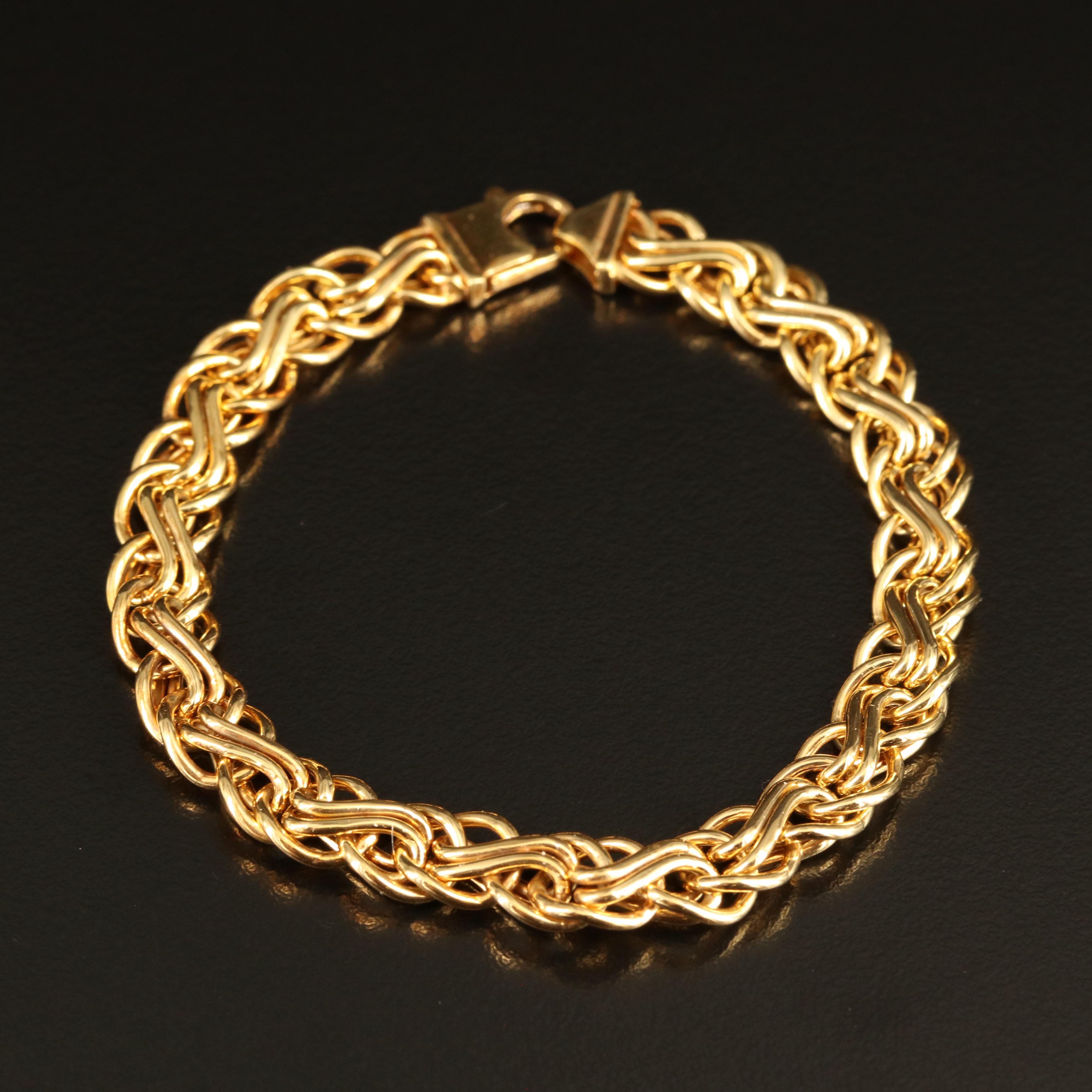 Italian 14K Fancy Link Bracelet