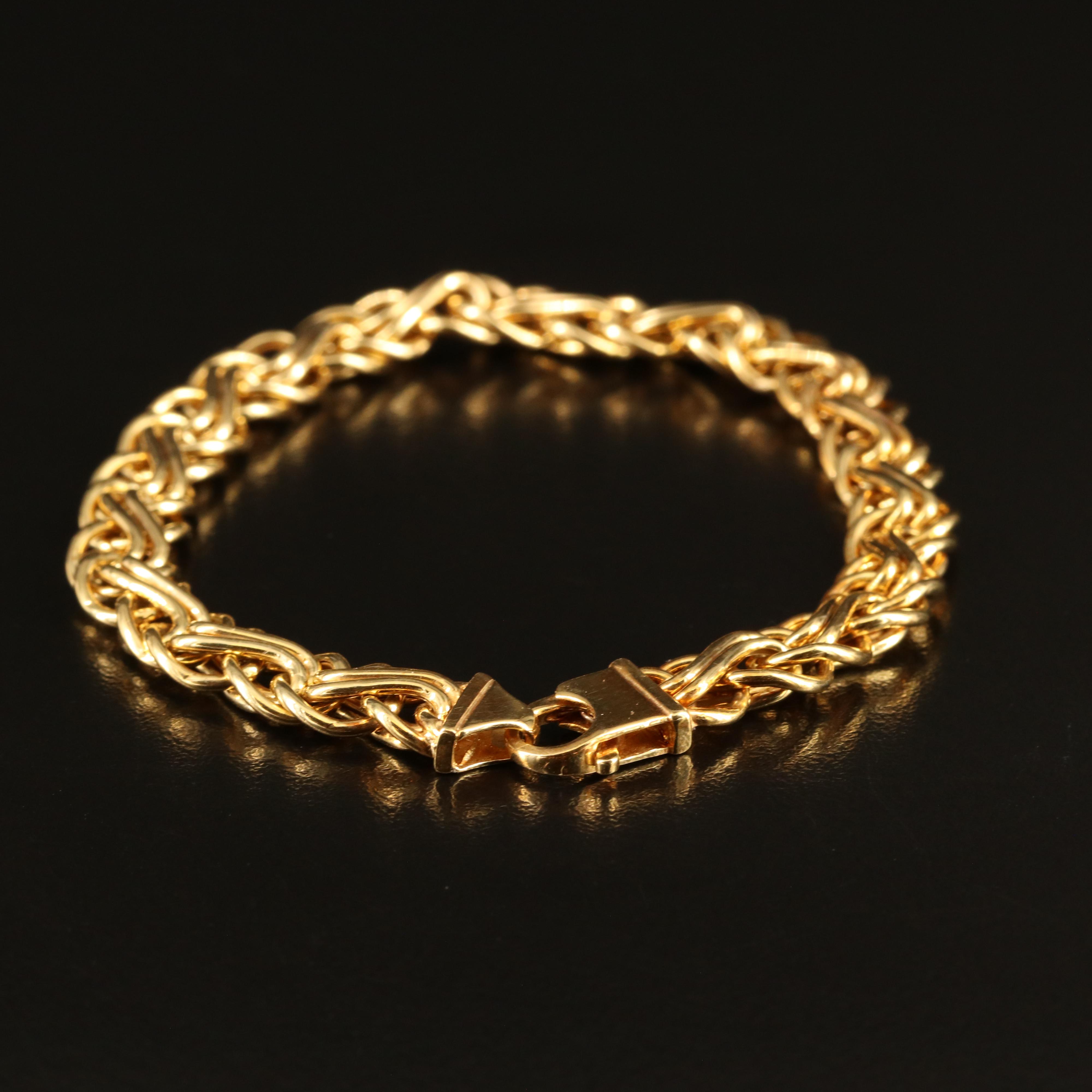 Italian 14K Fancy Link Bracelet