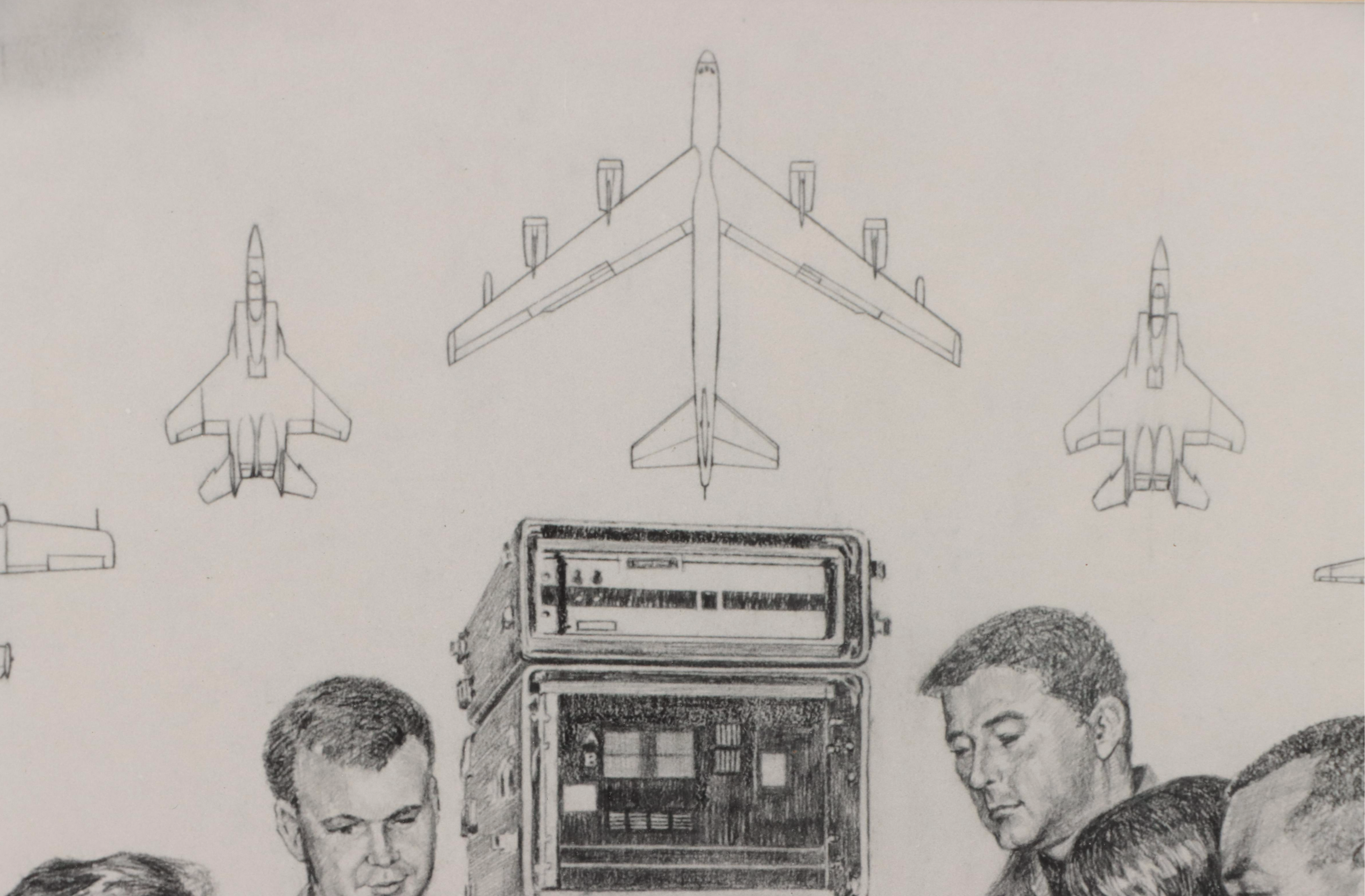 Tribute to Fighter Pilot Graphite Drawing, 1993